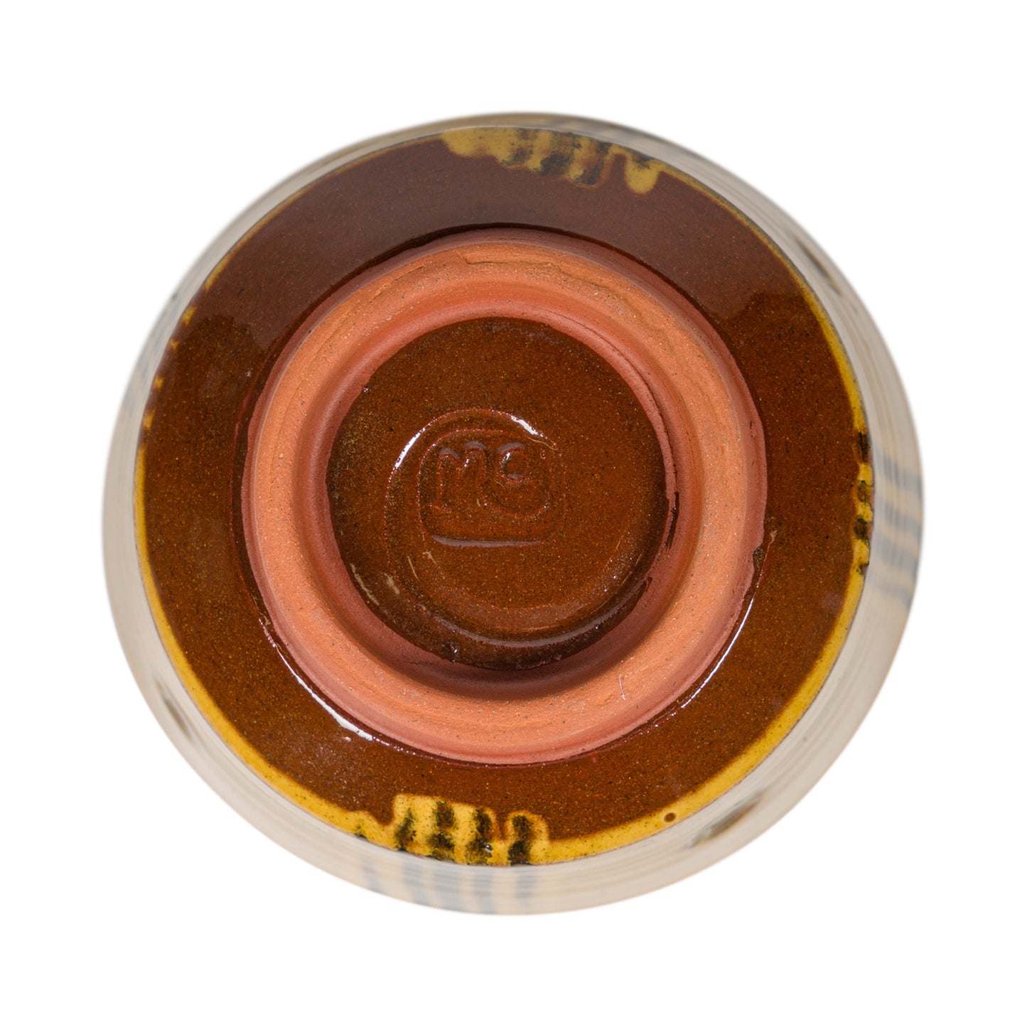 Slipware Yunomi Tea Bowl - Amber