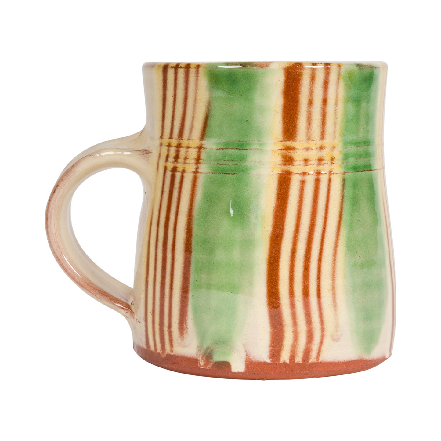 Slipware Mug - Cream/Green