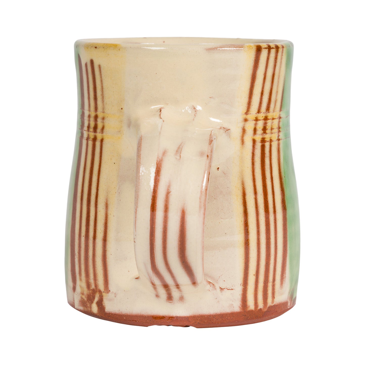 Slipware Mug - Cream/Green
