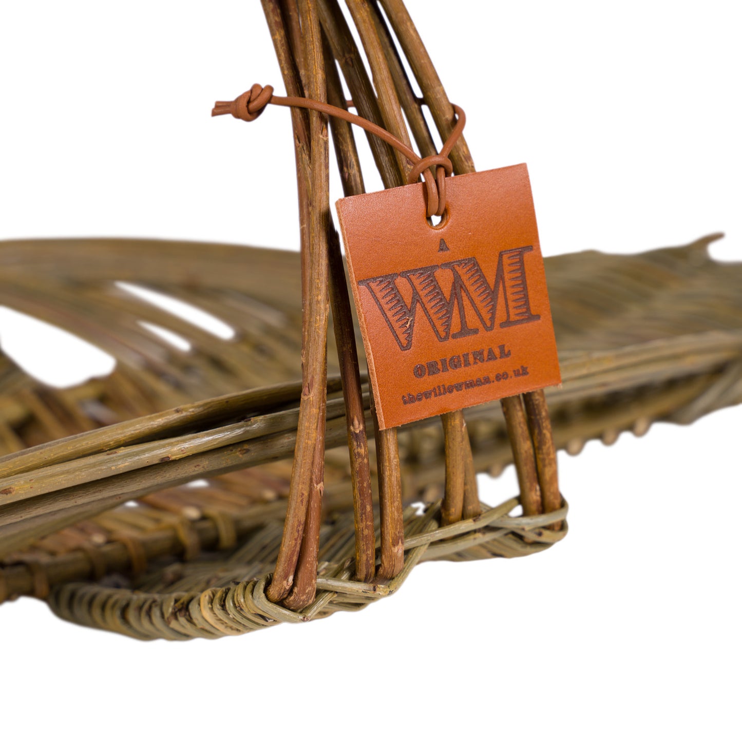 Willow Flower Basket with Turquoise Handle