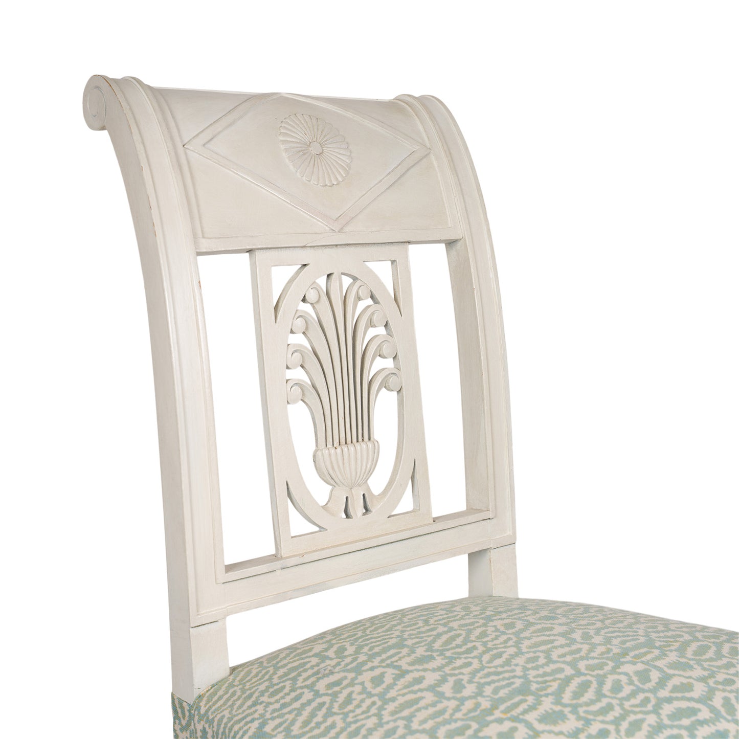 Set of 8 1920's French Painted Dining Chairs