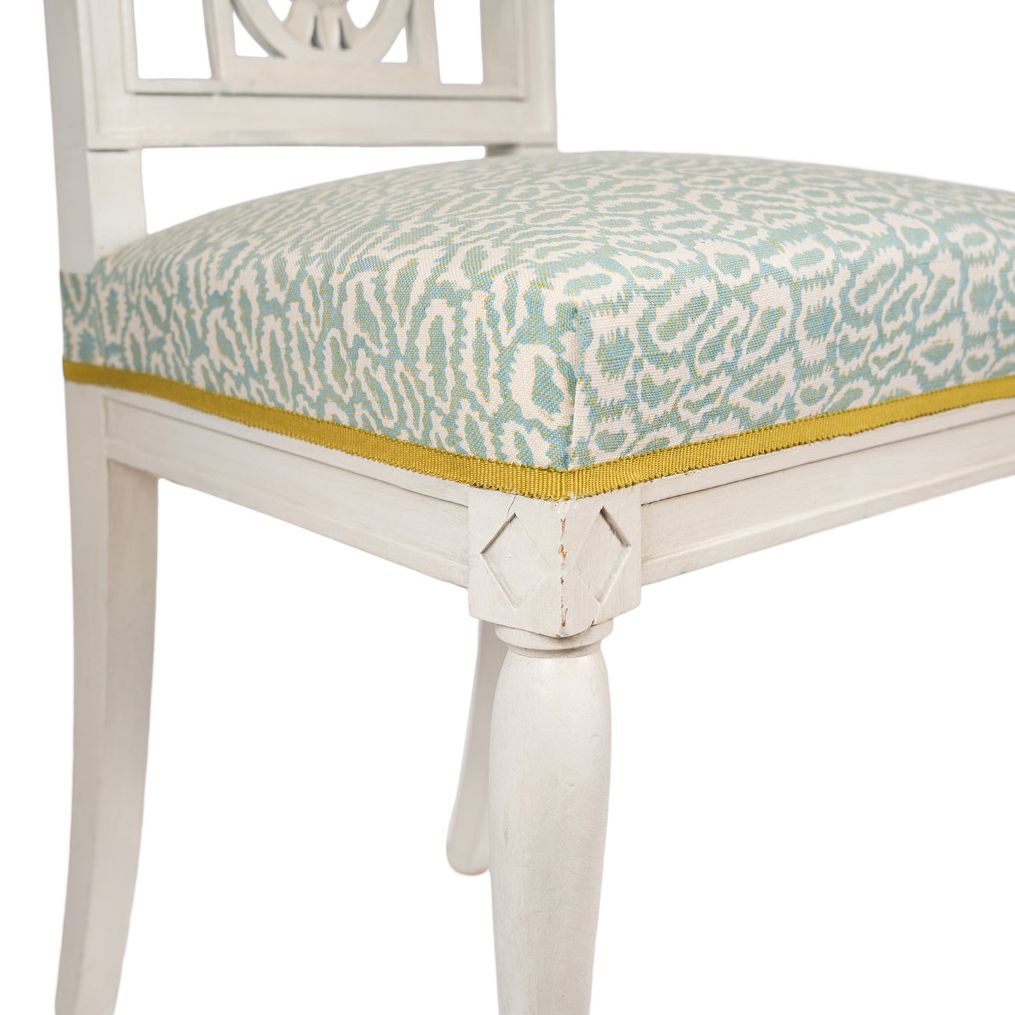 Set of 8 1920's French Painted Dining Chairs