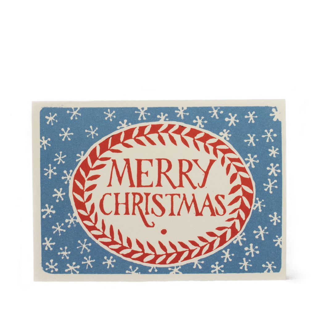 Pack of 10 Merry Christmas Red & Blue Cards