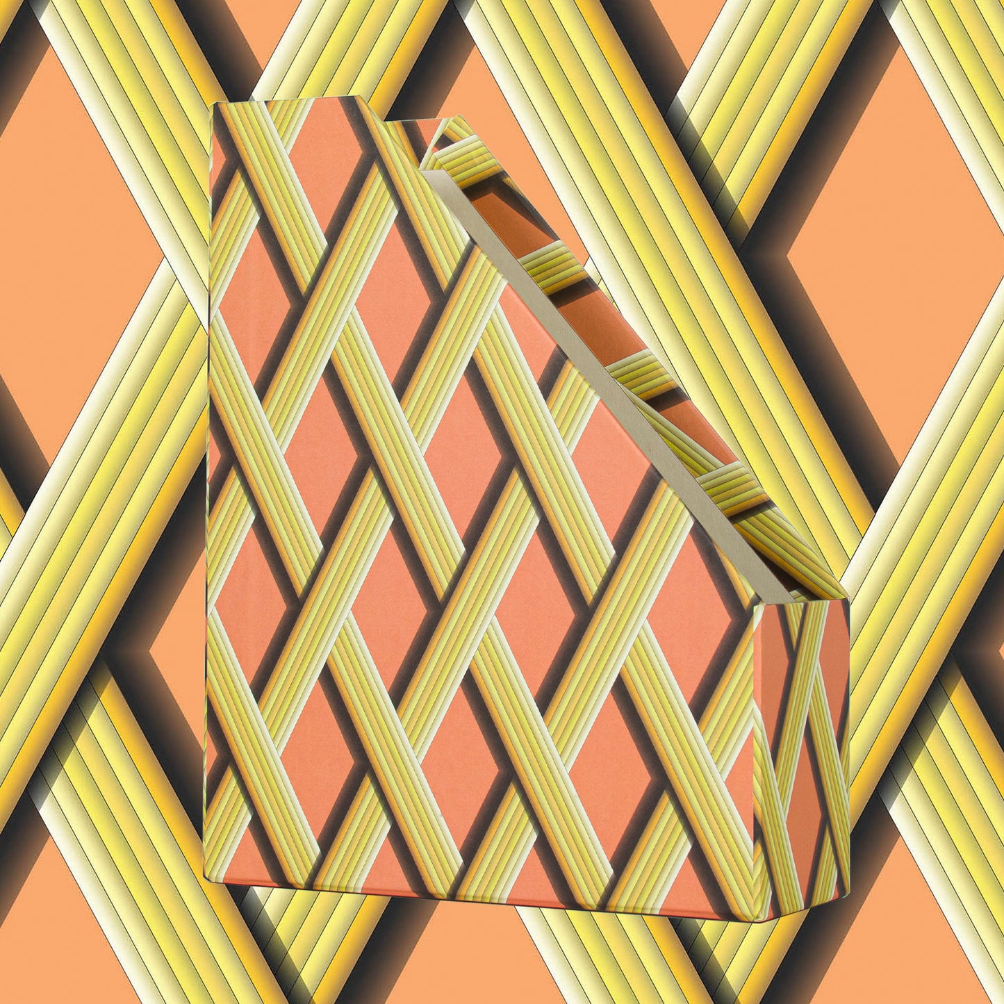 Magazine File - Apricot Trellis Work