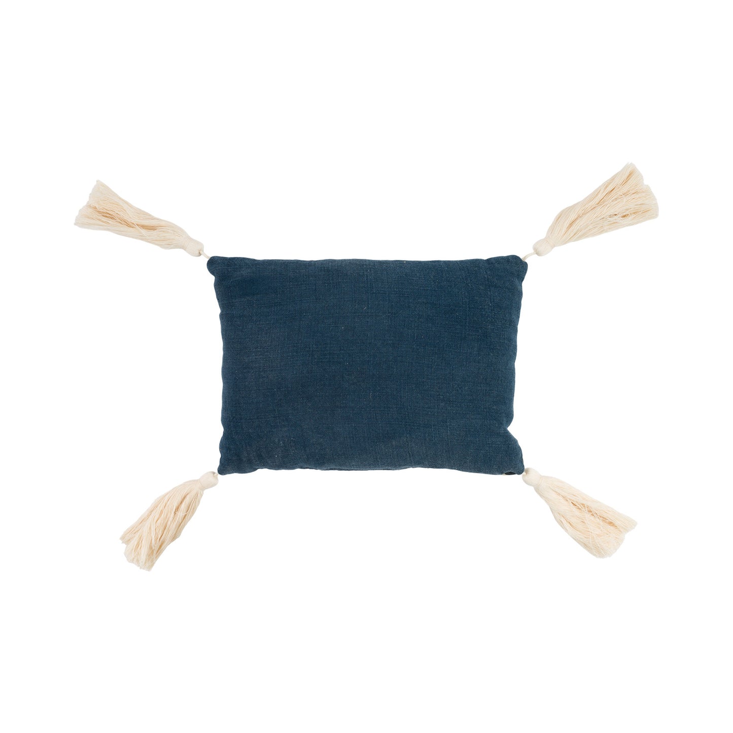 19th Century Japanese Indigo Lavender Pillow - L