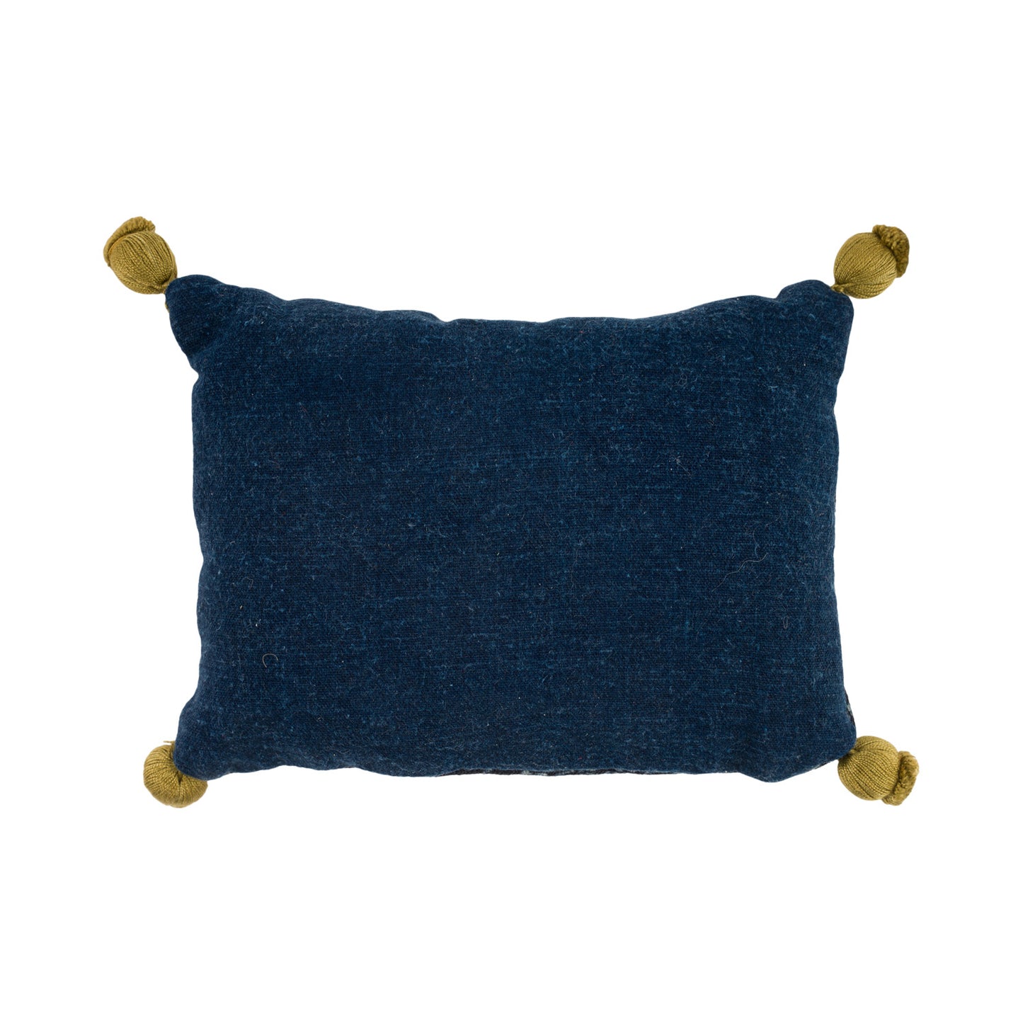 19th Century Japanese Wax Resist Fabric Lavender Pillow - L