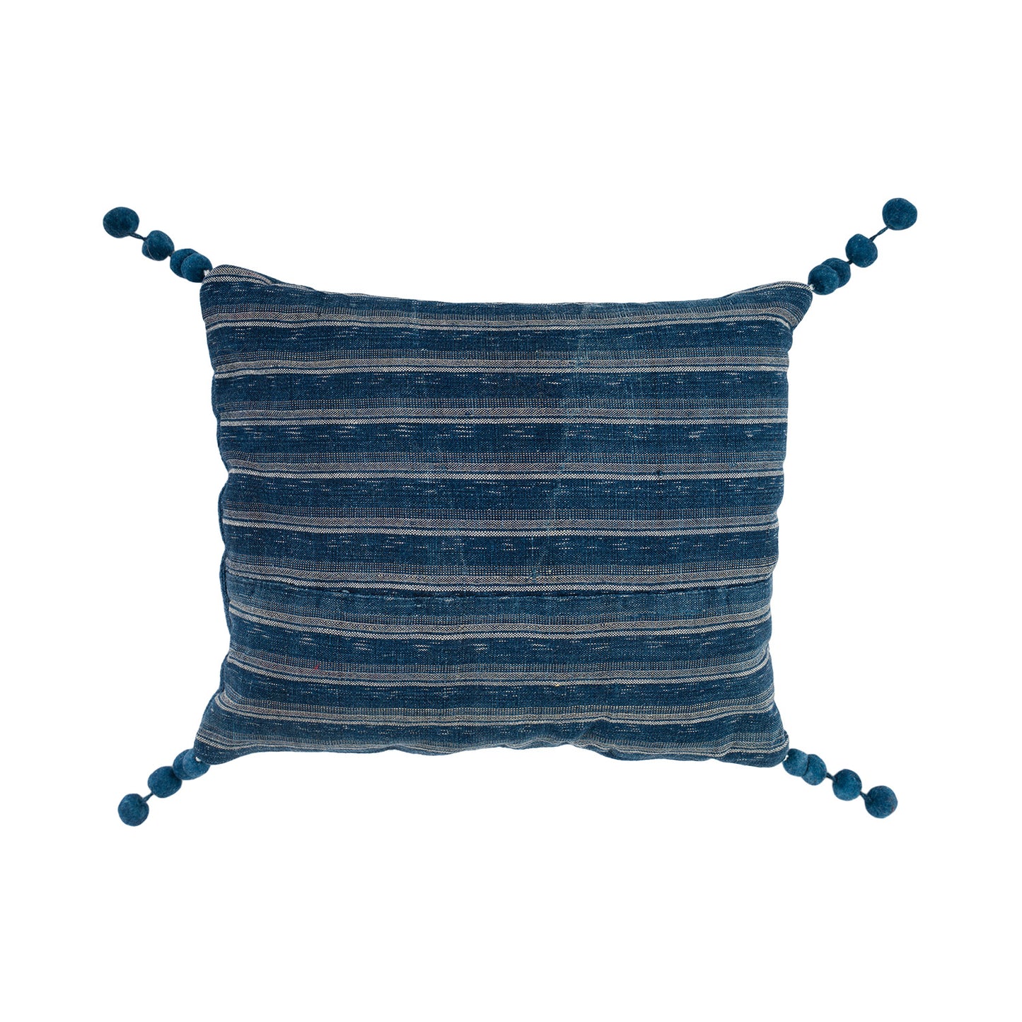 17th Century Indigo Woodblock Lavender Pillow - XL