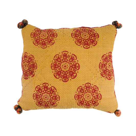 19th Century Provencal Quilt Fragment Lavender Pillow - XL