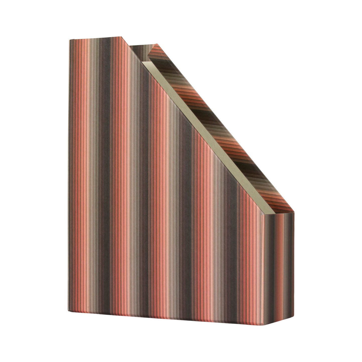 Magazine File - Burnt Orange Undulating Stripes