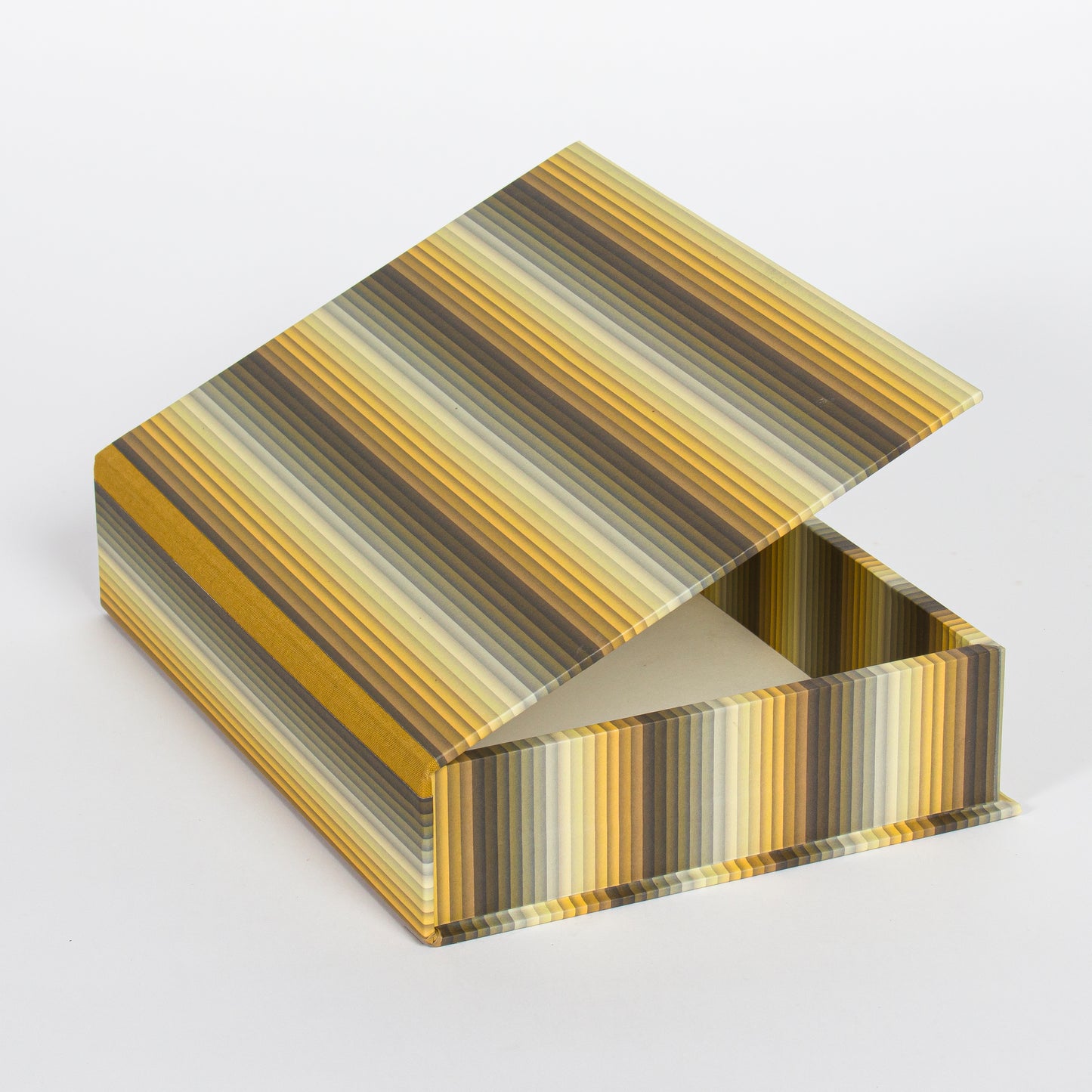 A4 Boxfile - Yellow Undulating Stripes