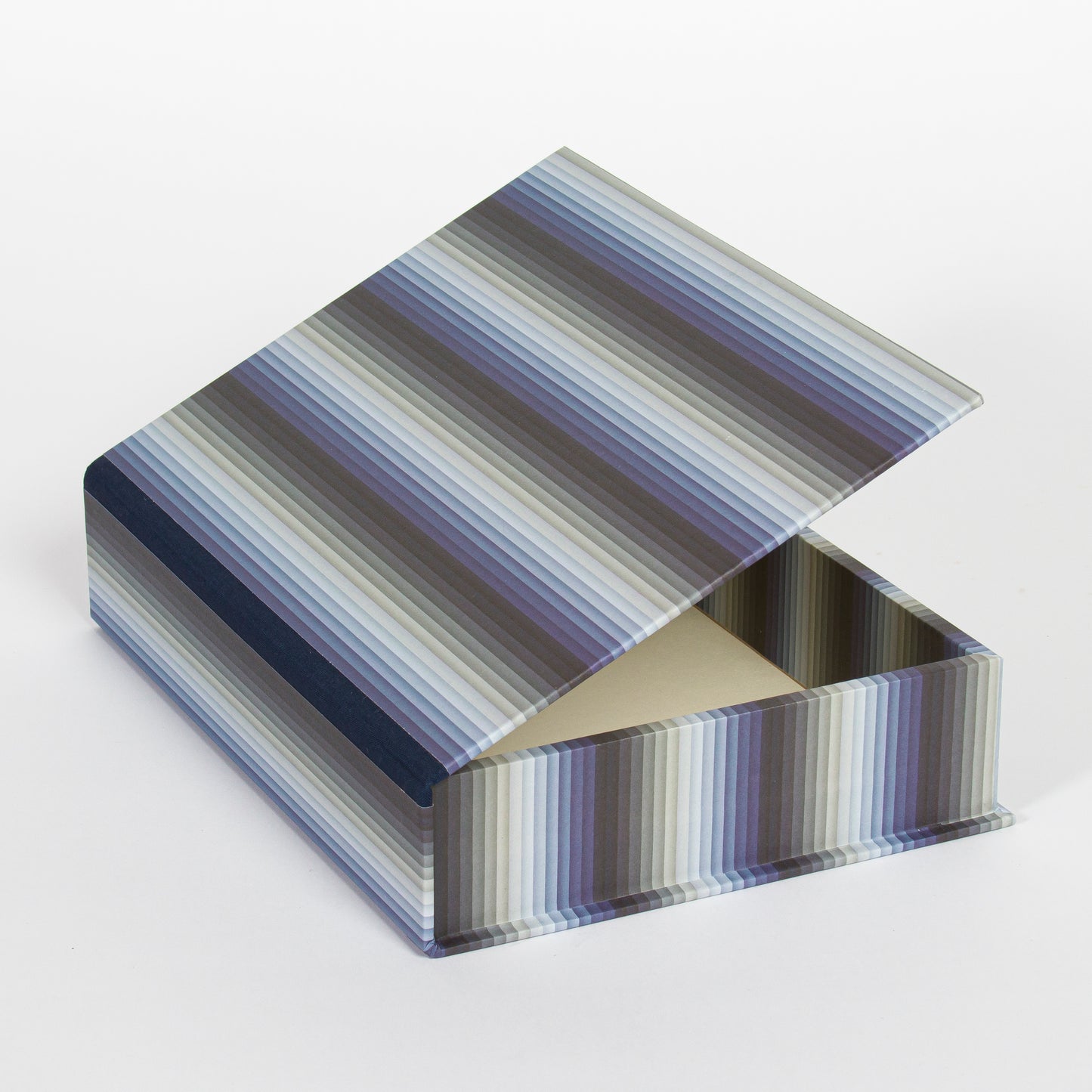 A5 Boxfile - Blue Undulating Stripes