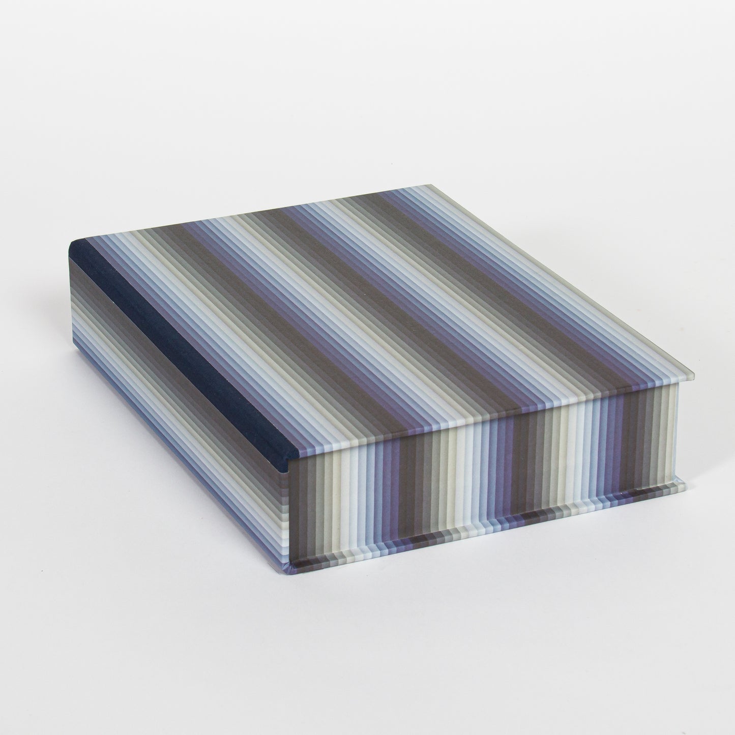 A5 Boxfile - Blue Undulating Stripes