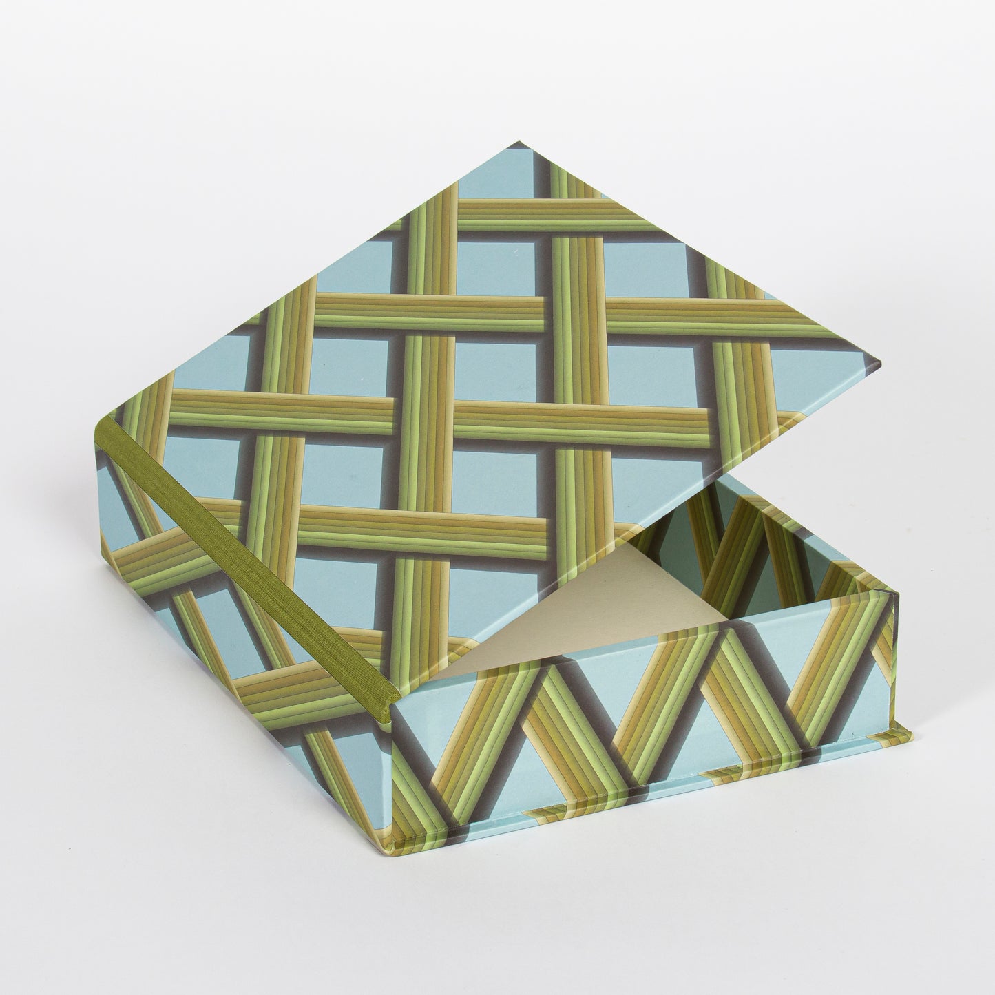 A4 Boxfile - Sky Blue Trellis Work