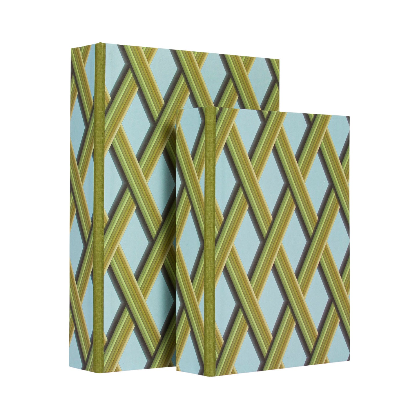 A4 Boxfile - Sky Blue Trellis Work