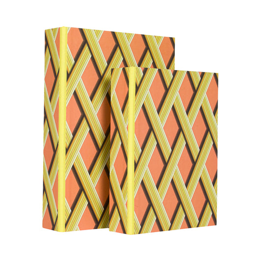 A5 Boxfile - Apricot Trellis Work