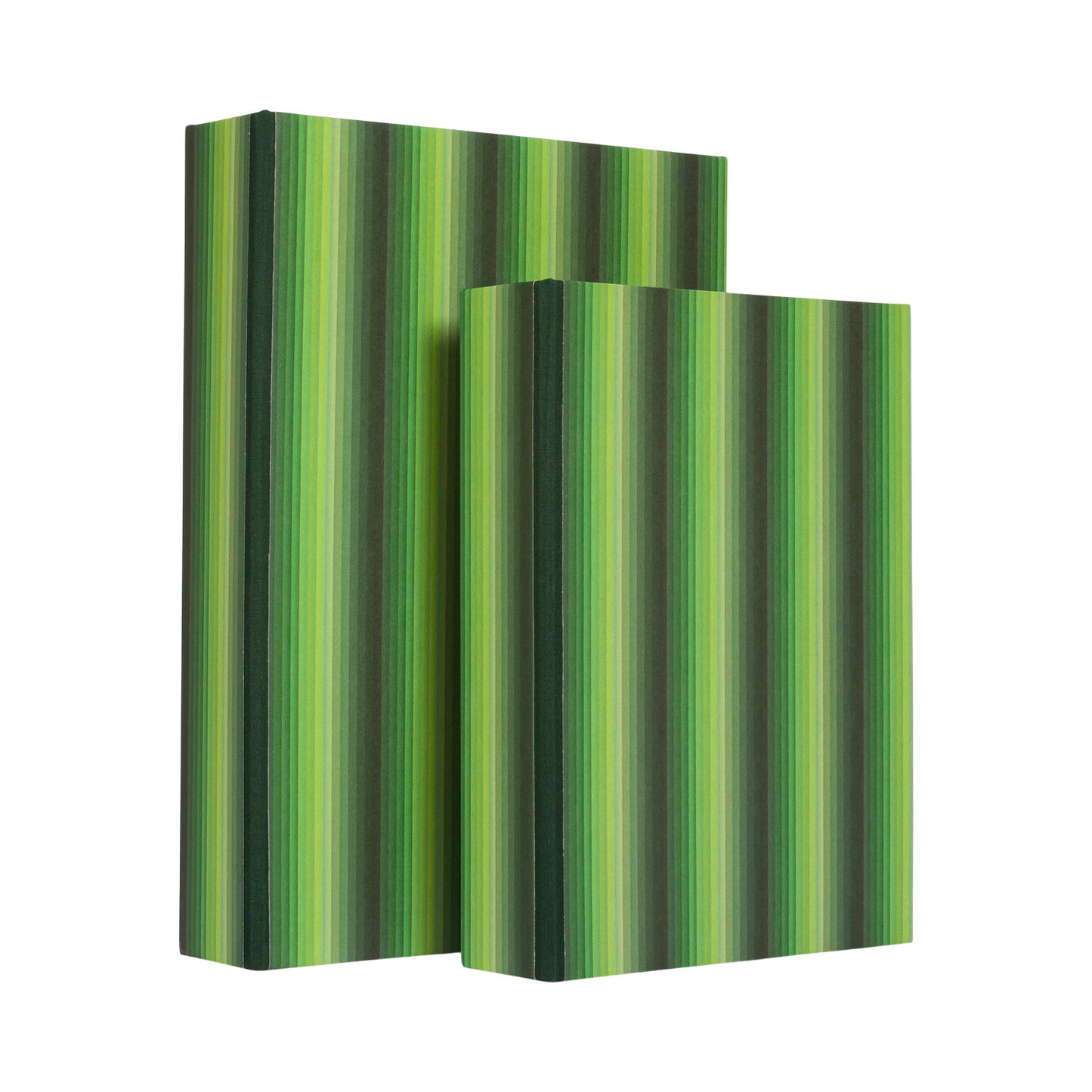 A4 Boxfile - Green Undulating Stripes