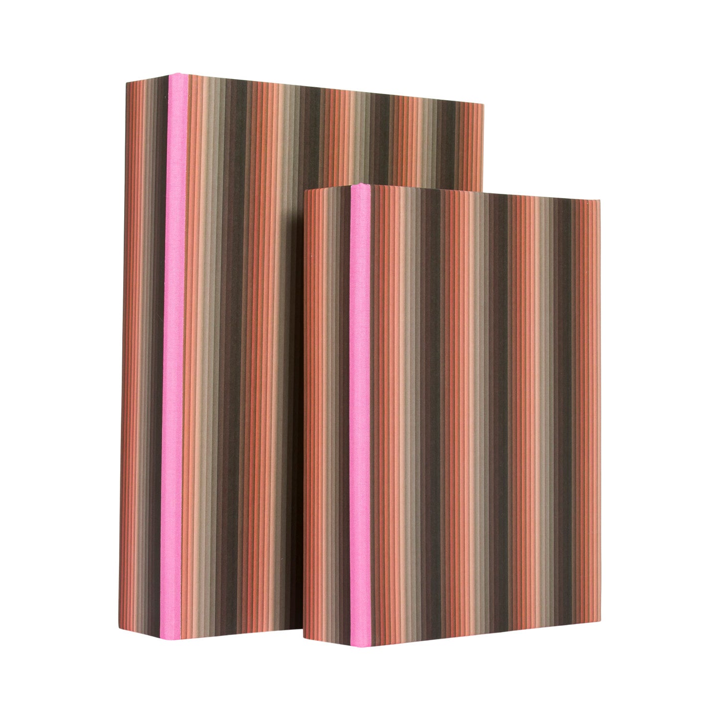 A4 Boxfile - Burnt Orange Undulating Stripes