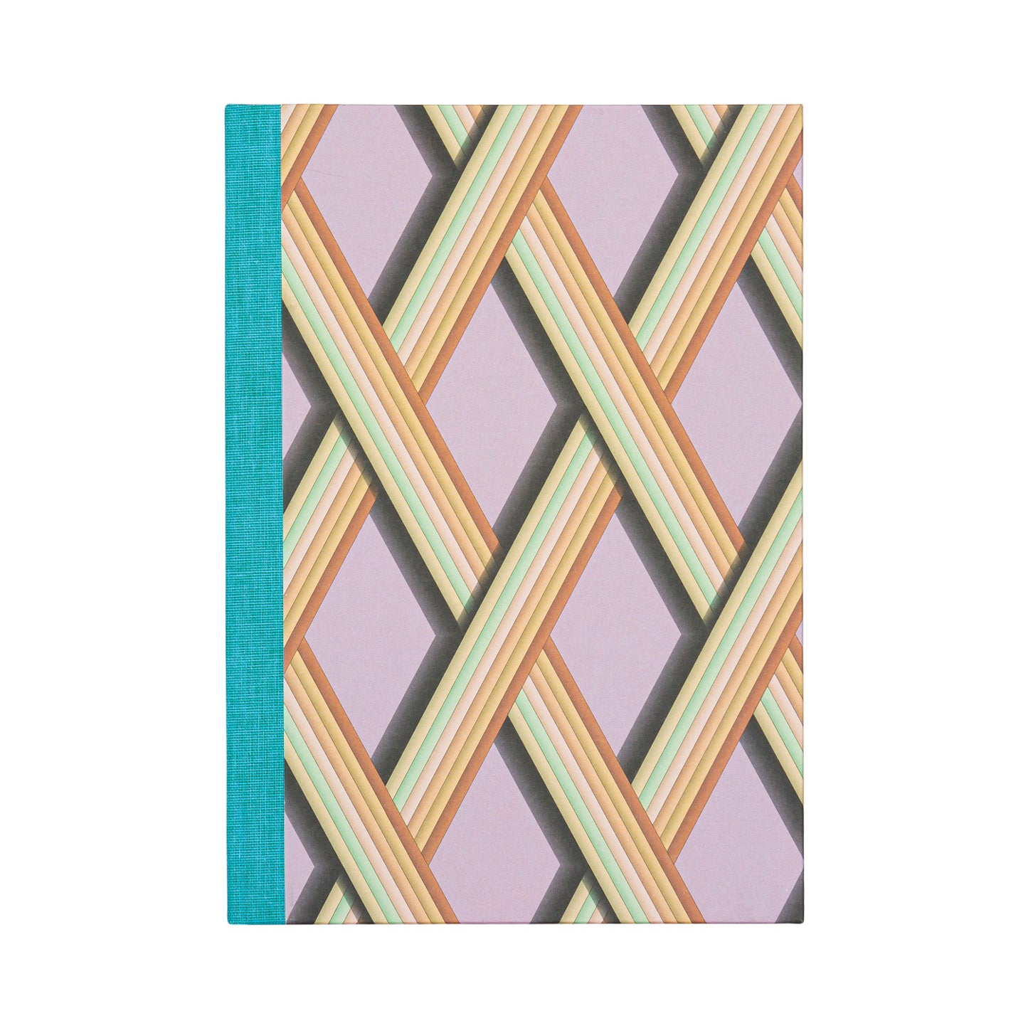 A5 Hardcover Notebook - Mauve Trellis Work