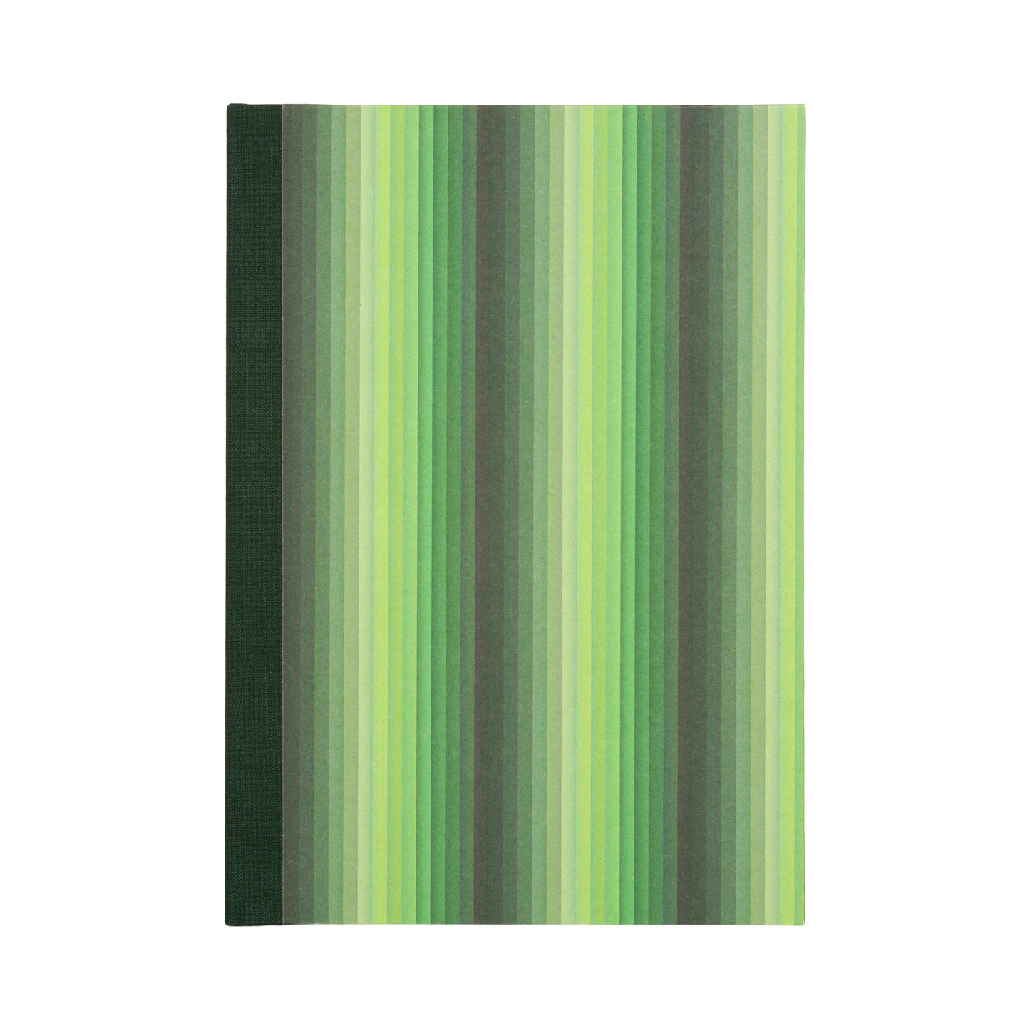 A5 Hardcover Notebook - Green Undulating Stripes