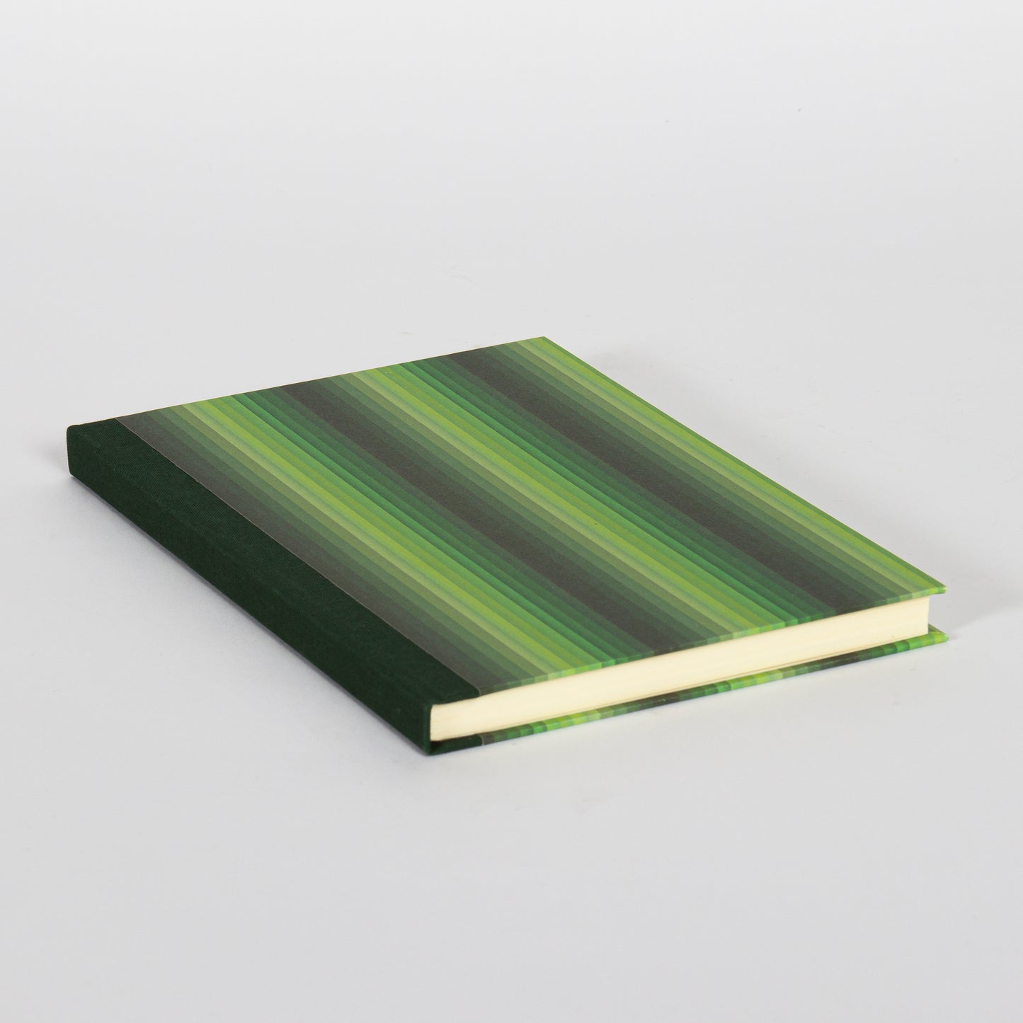A5 Hardcover Notebook - Green Undulating Stripes