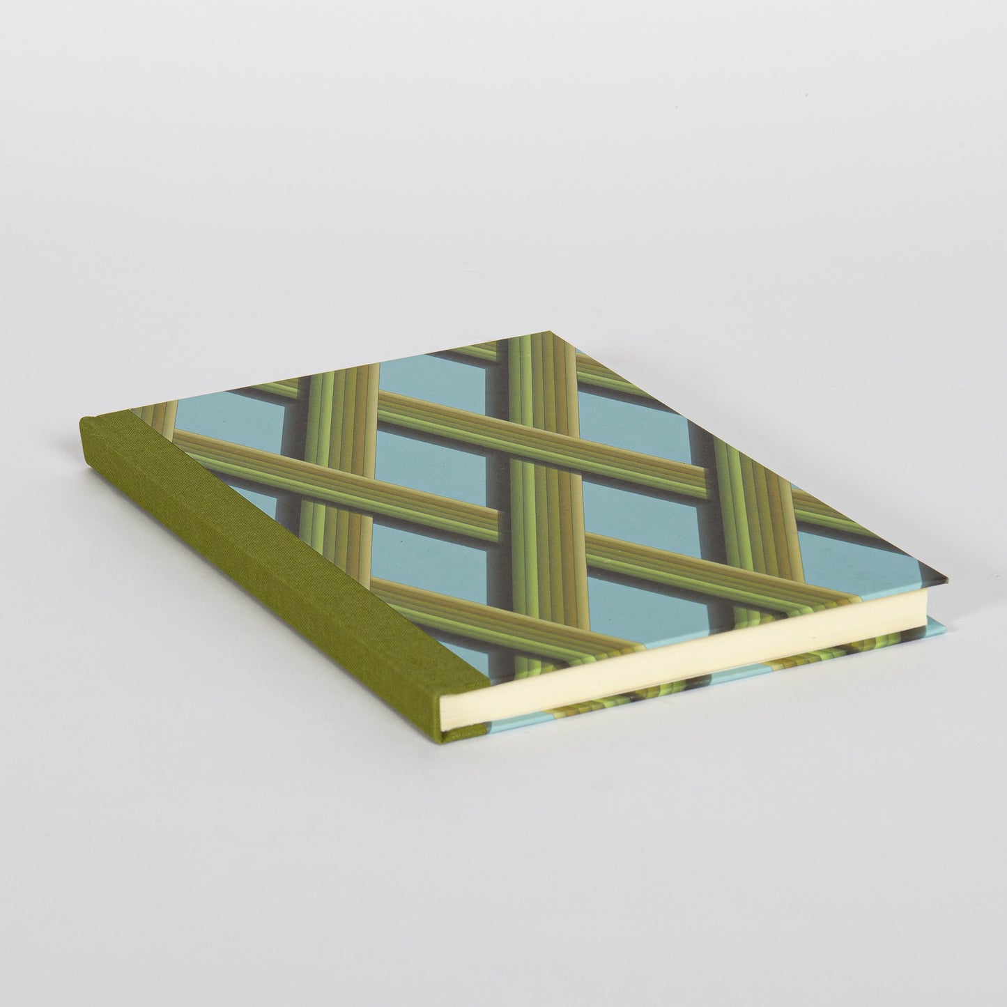 A5 Hardcover Notebook - Sky Blue Trellis Work