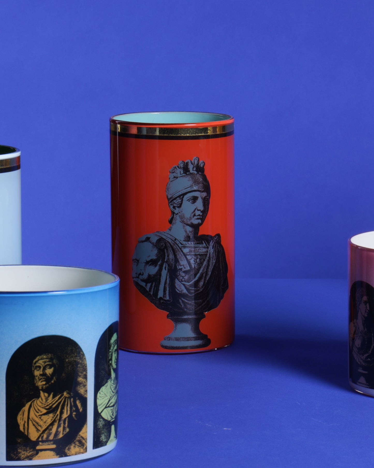 Roman Soldier Bust Brush Pot