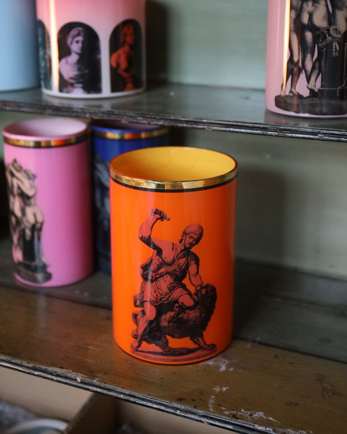 Roman Soldier & Lion Brush Pot - 1st colour edition
