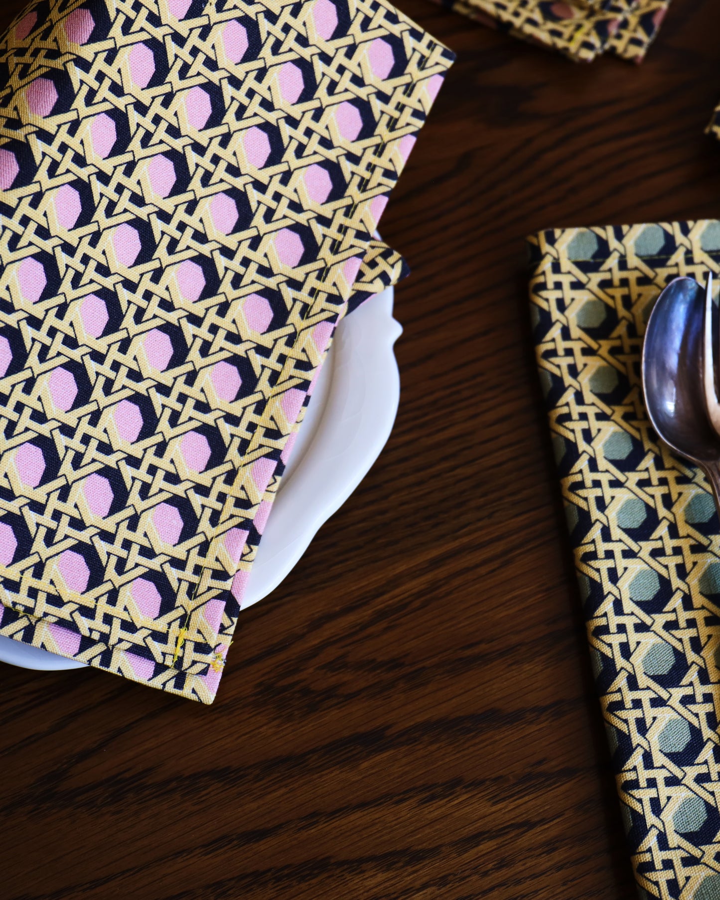 Regency Caning Napkin - Khaki