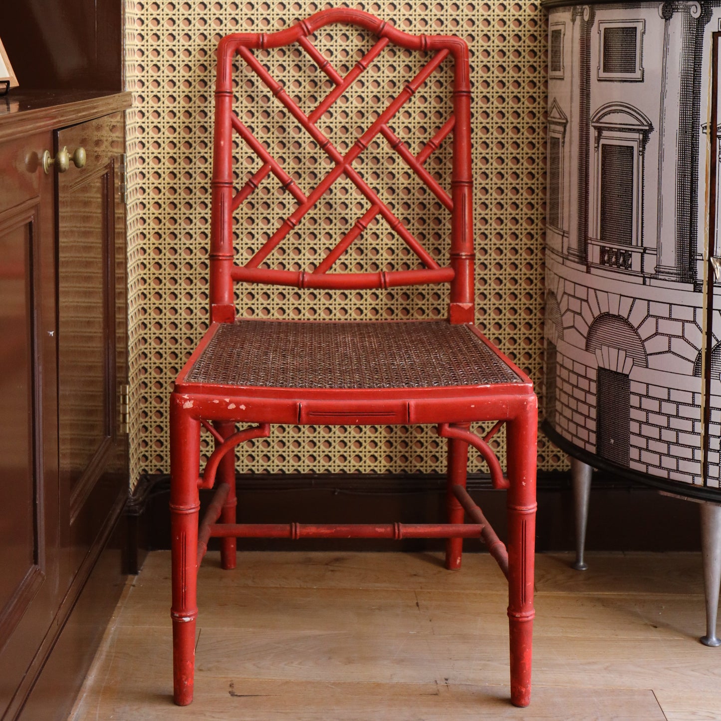 A Set of 6 C20th Faux Bamboo Chairs