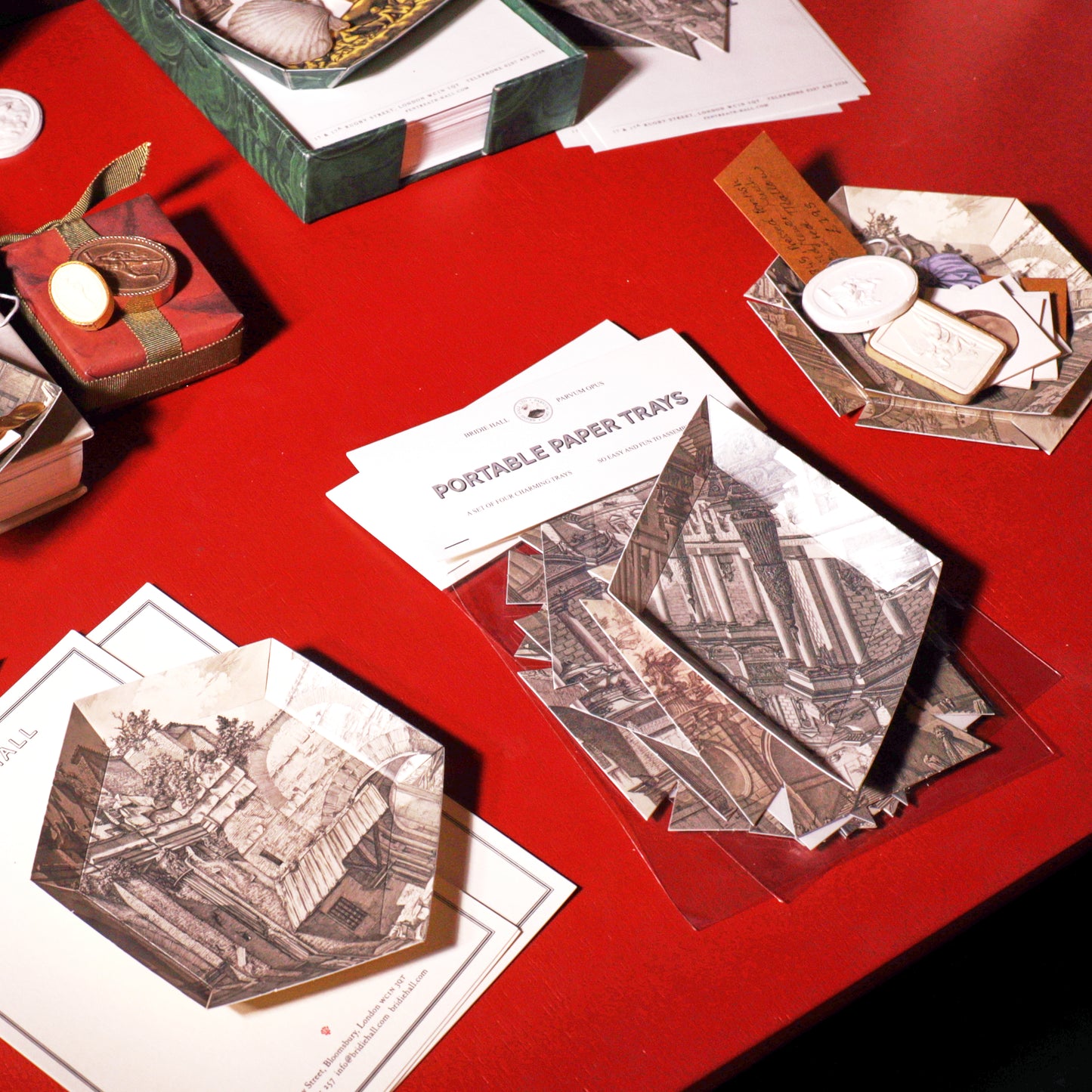 Portable Paper Trays - Set Of Four - Piranesi