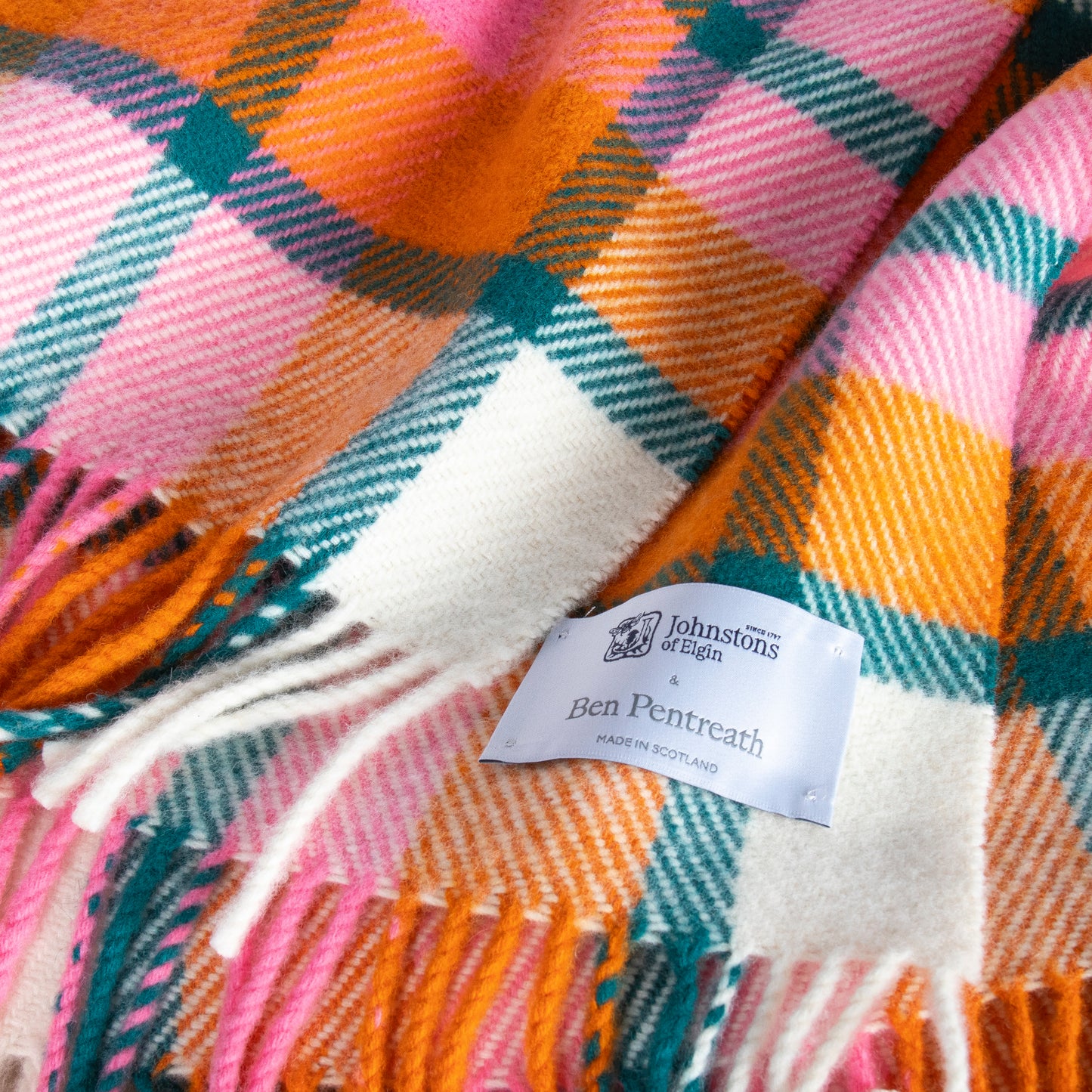 Limited Edition Large Check Throw - Strawberry