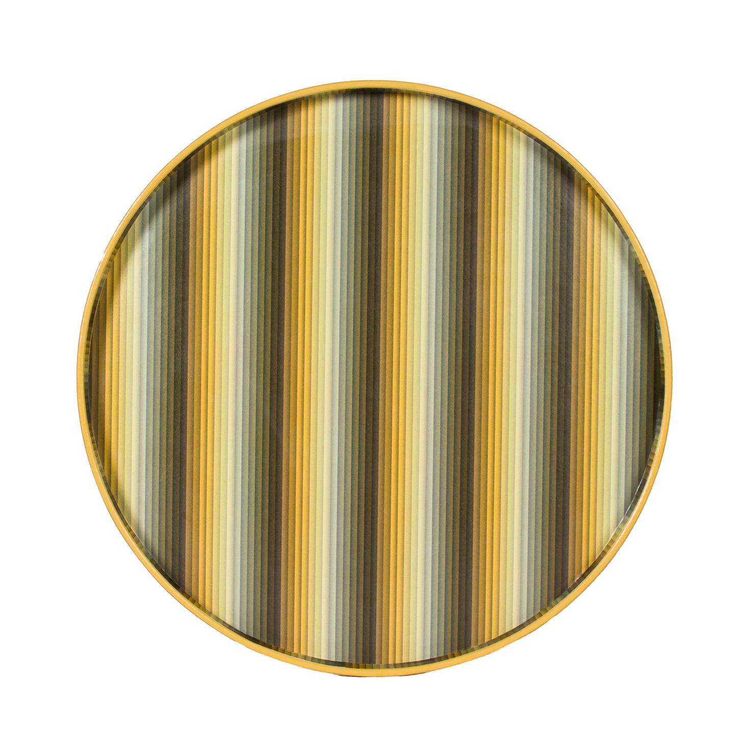 Large Undulating Stripe Tray - Yellow