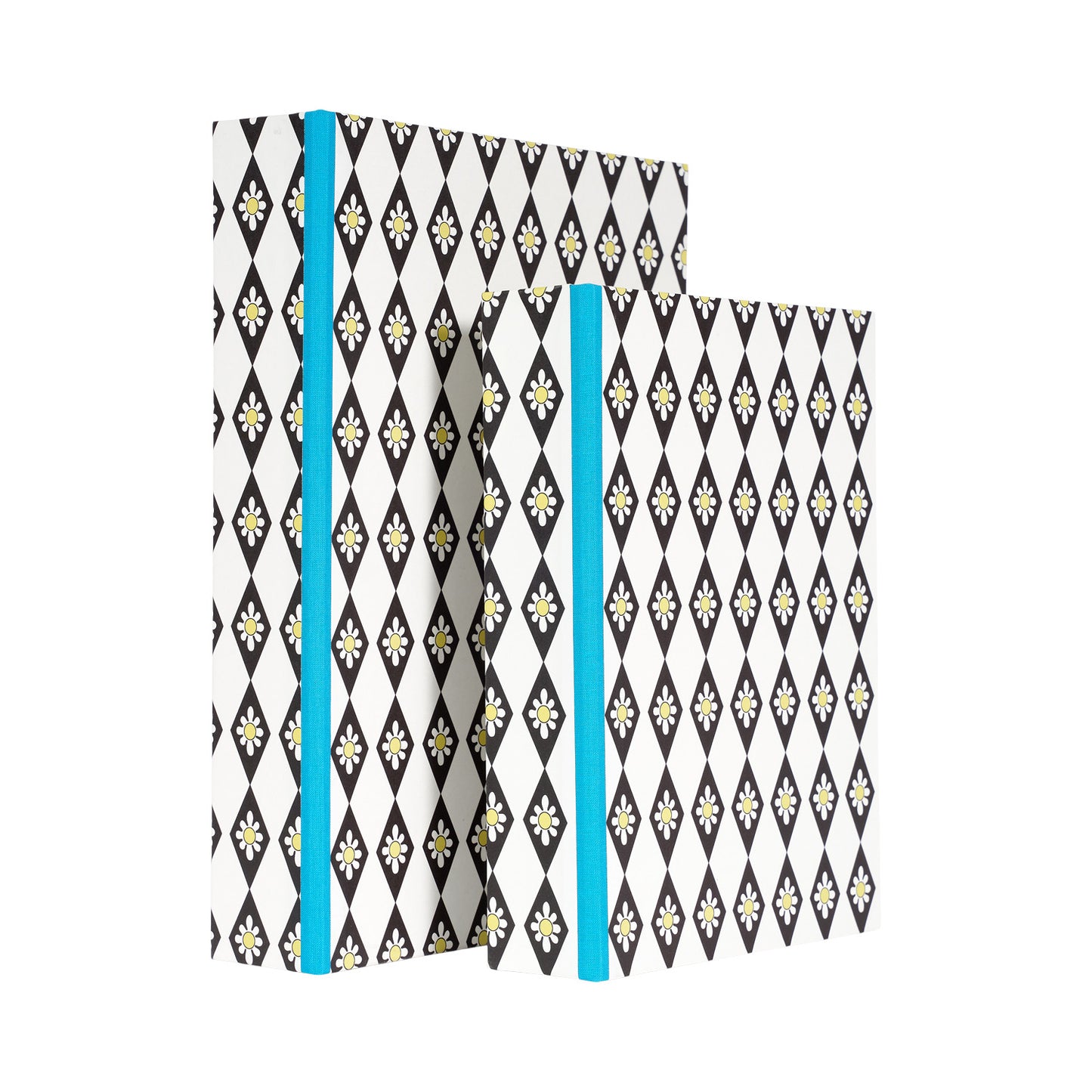 A4 Boxfile - Black Diamond Daisy - Blue