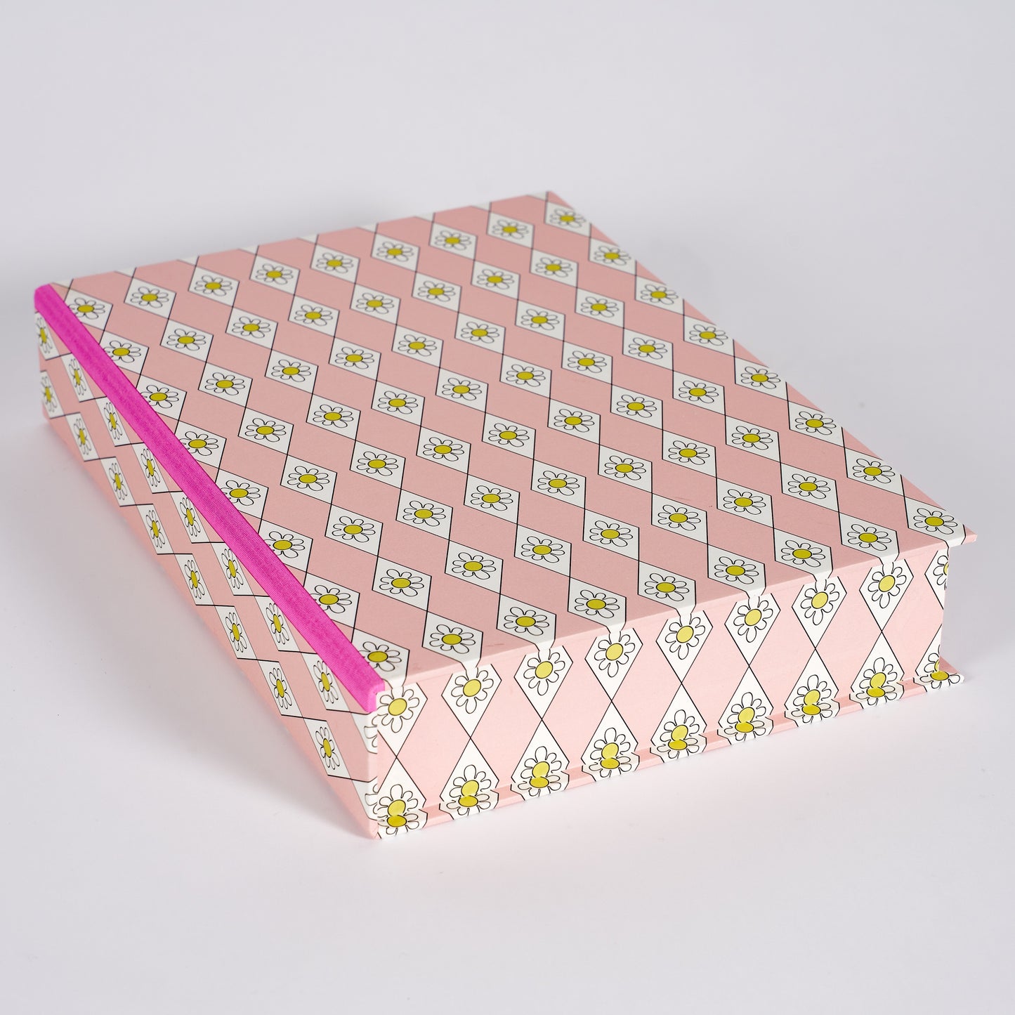 A4 Boxfile - Pink Diamond Daisy - Pink