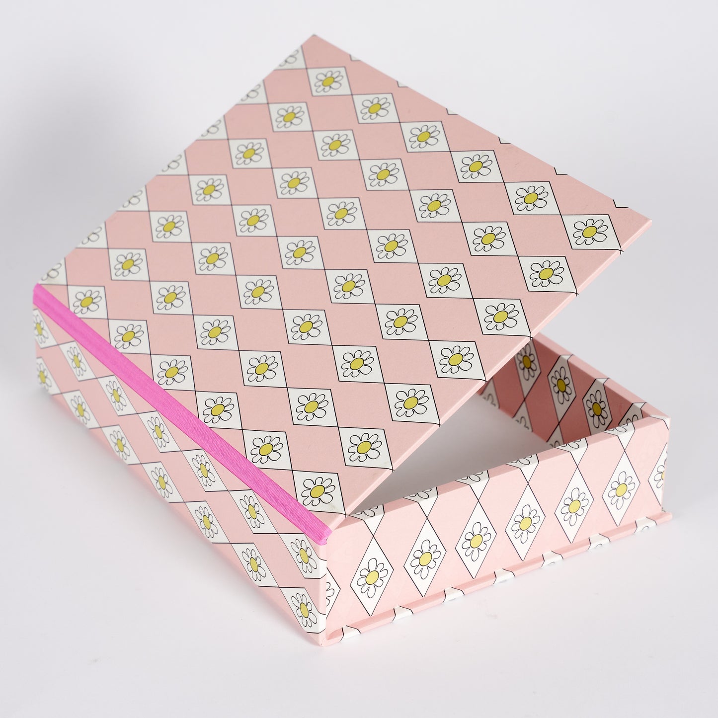 A5 Boxfile - Pink Diamond Daisy - Pink