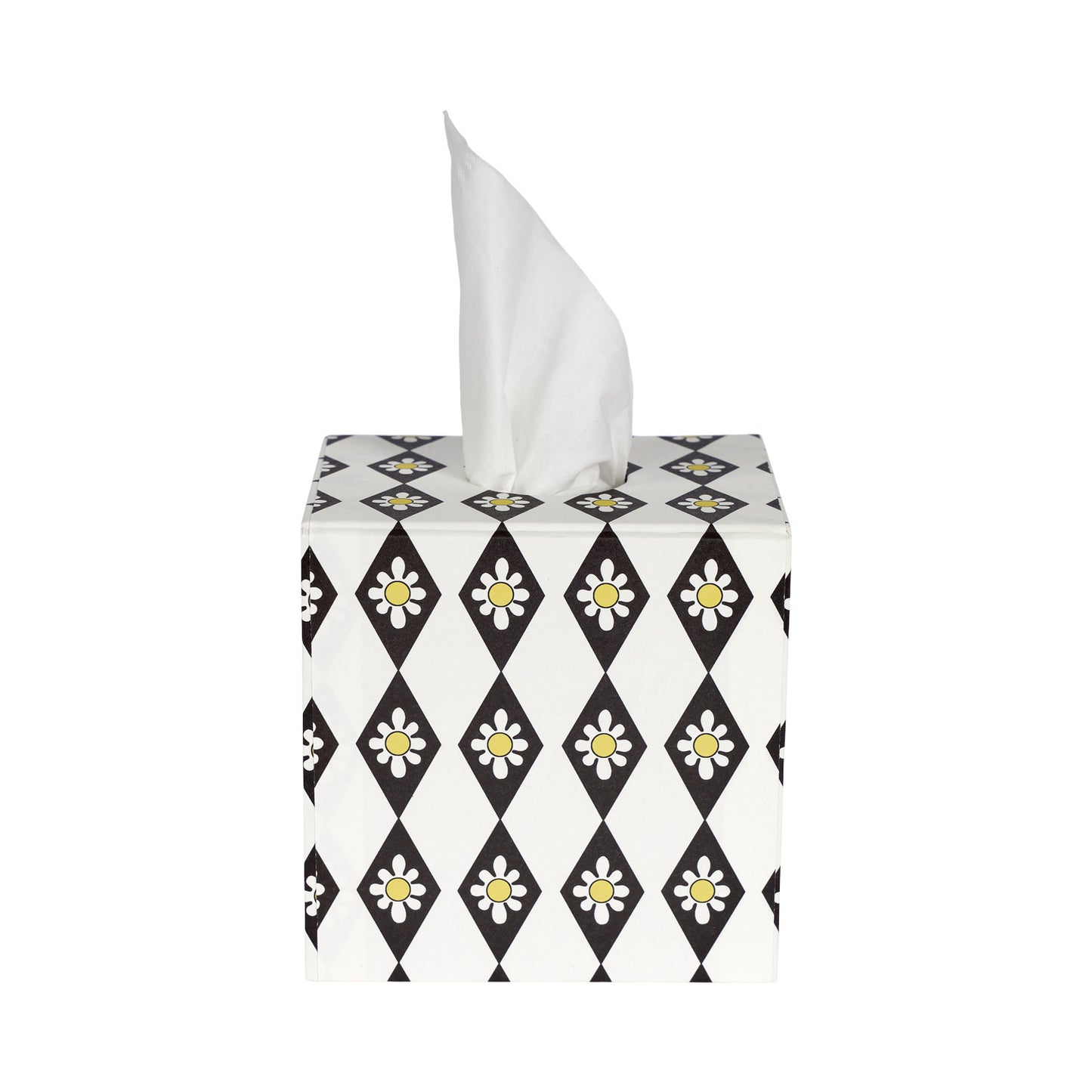 Tissue Box - Black Diamond Daisy