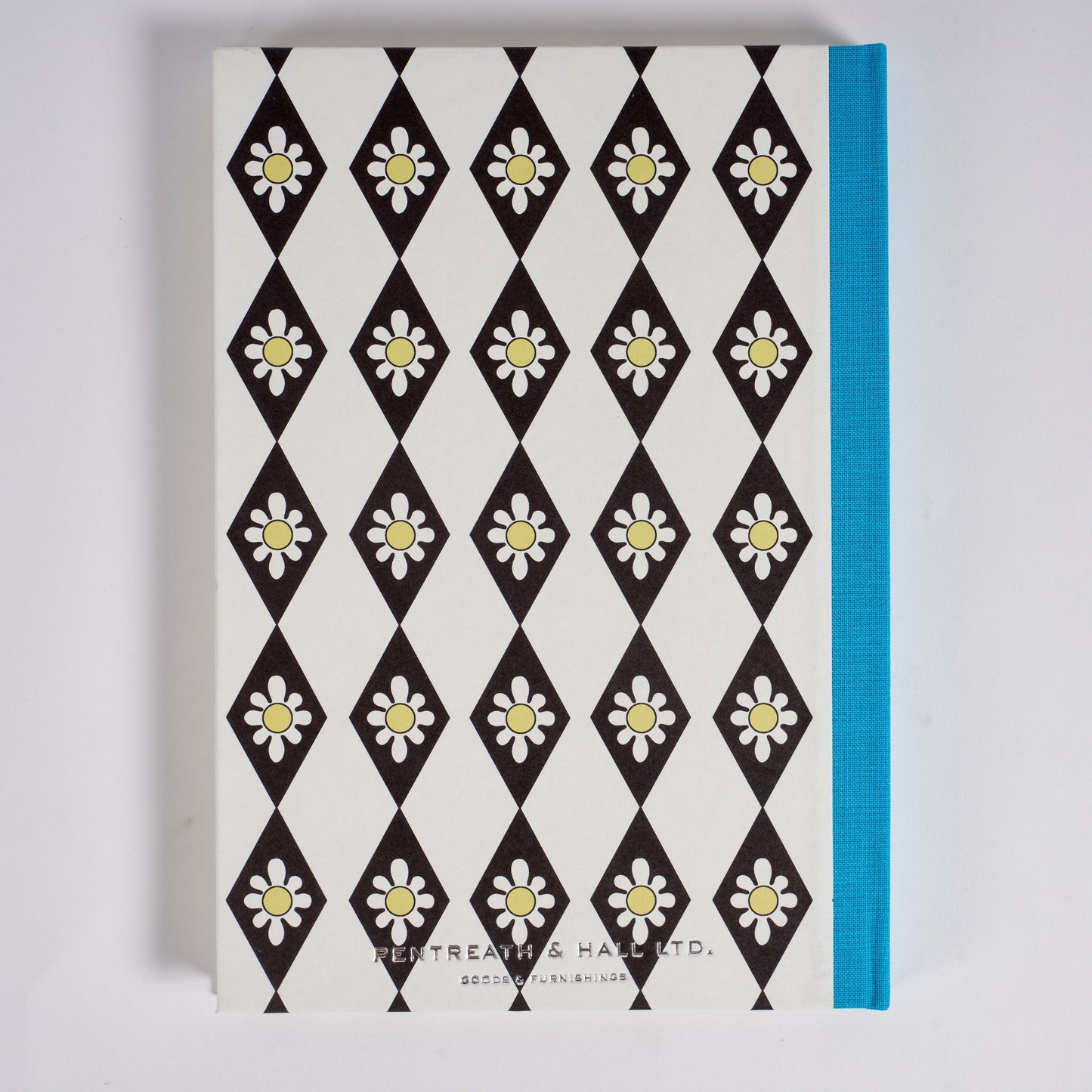 A5 Hardcover Notebook Black Diamond Daisy - Blue