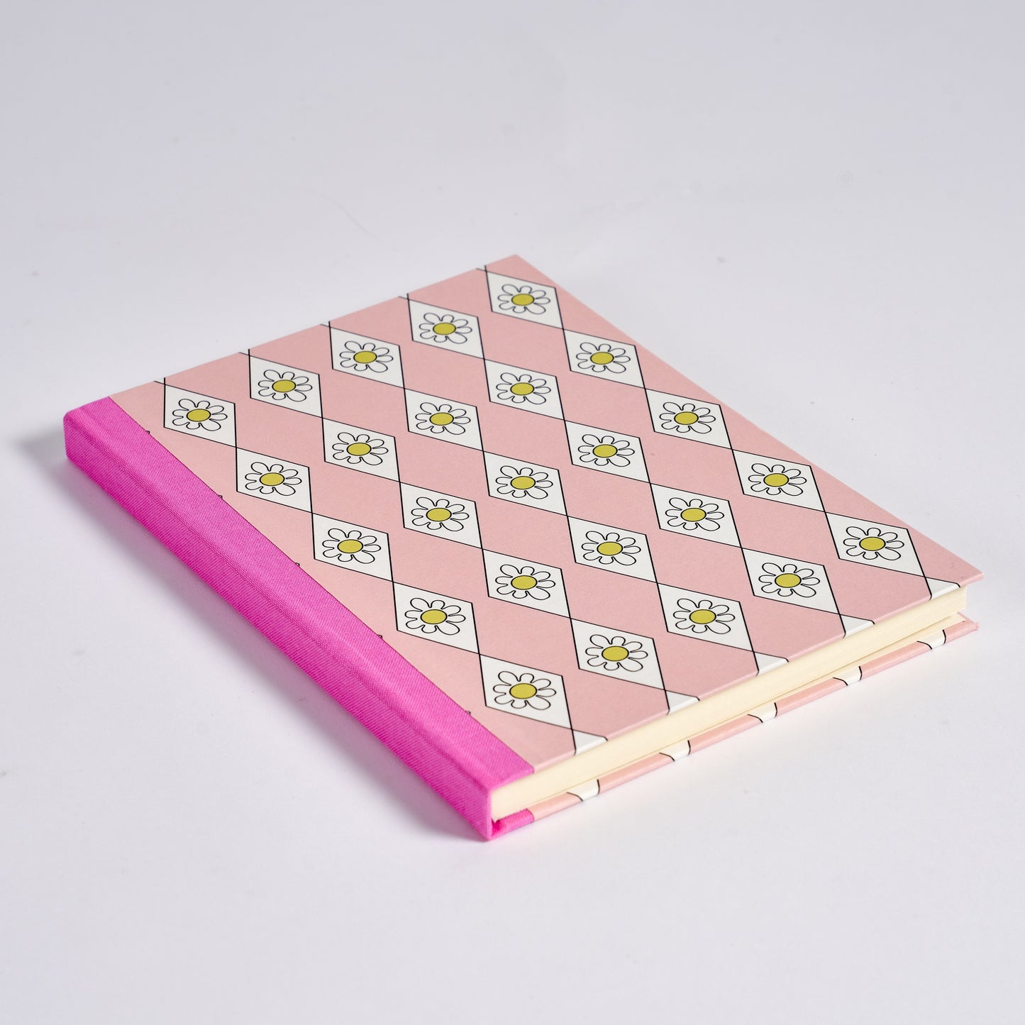 A5 Hardcover Notebook Pink Diamond Daisy - Pink