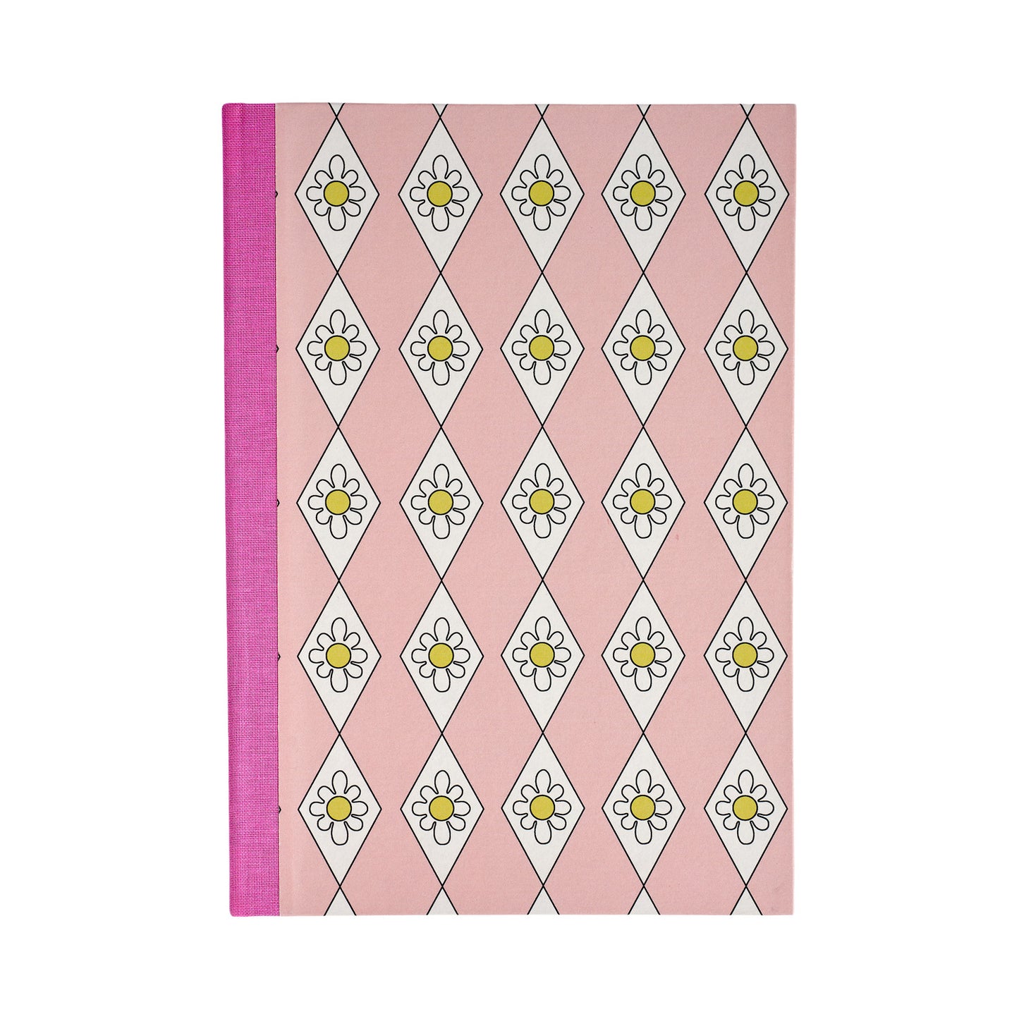 A5 Hardcover Notebook Pink Diamond Daisy - Pink