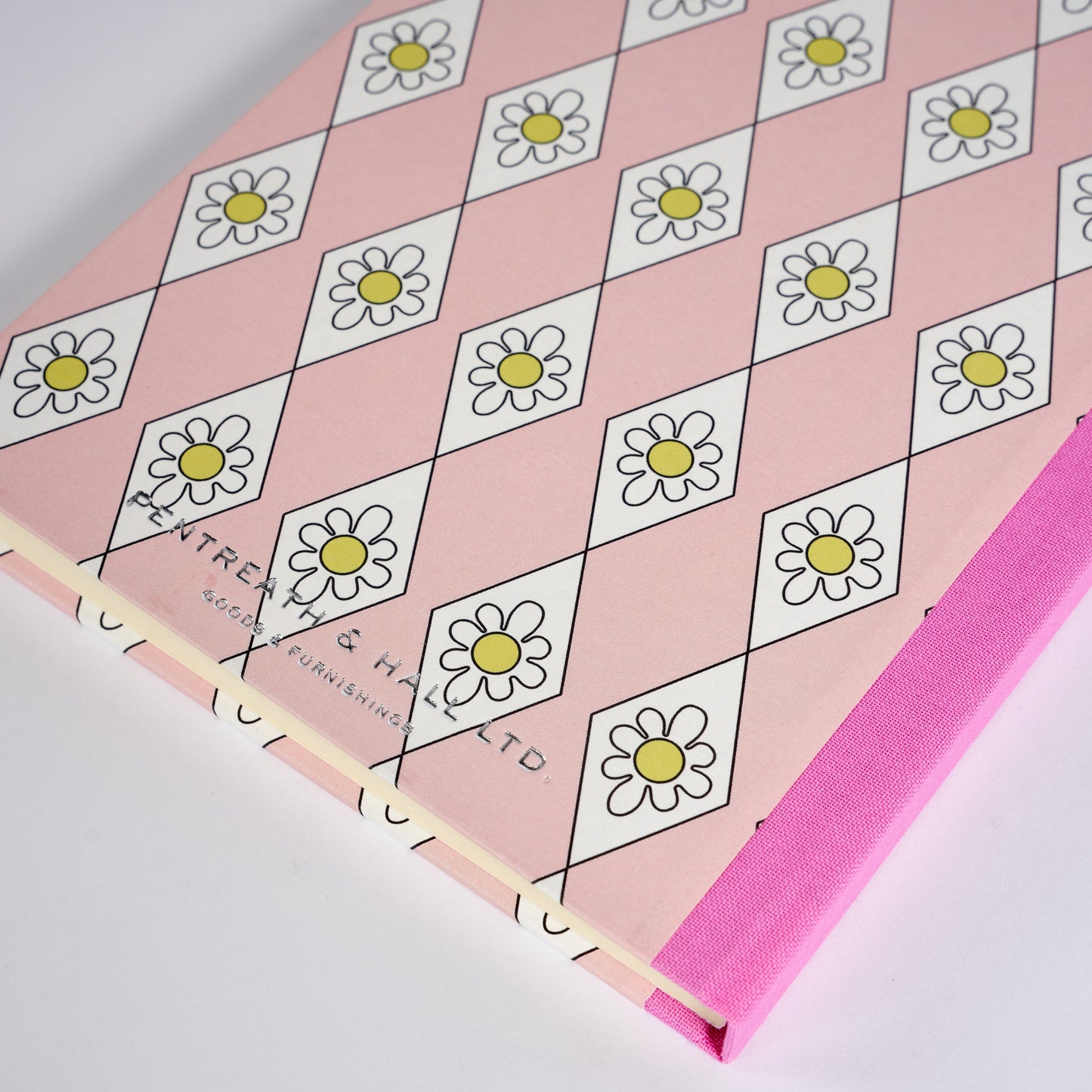 A5 Hardcover Notebook Pink Diamond Daisy - Pink