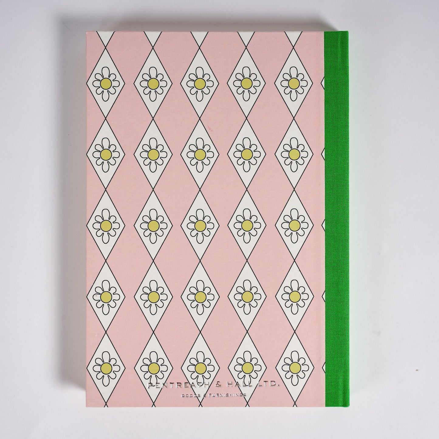 A5 Hardcover Notebook Pink Diamond Daisy - Green Grass