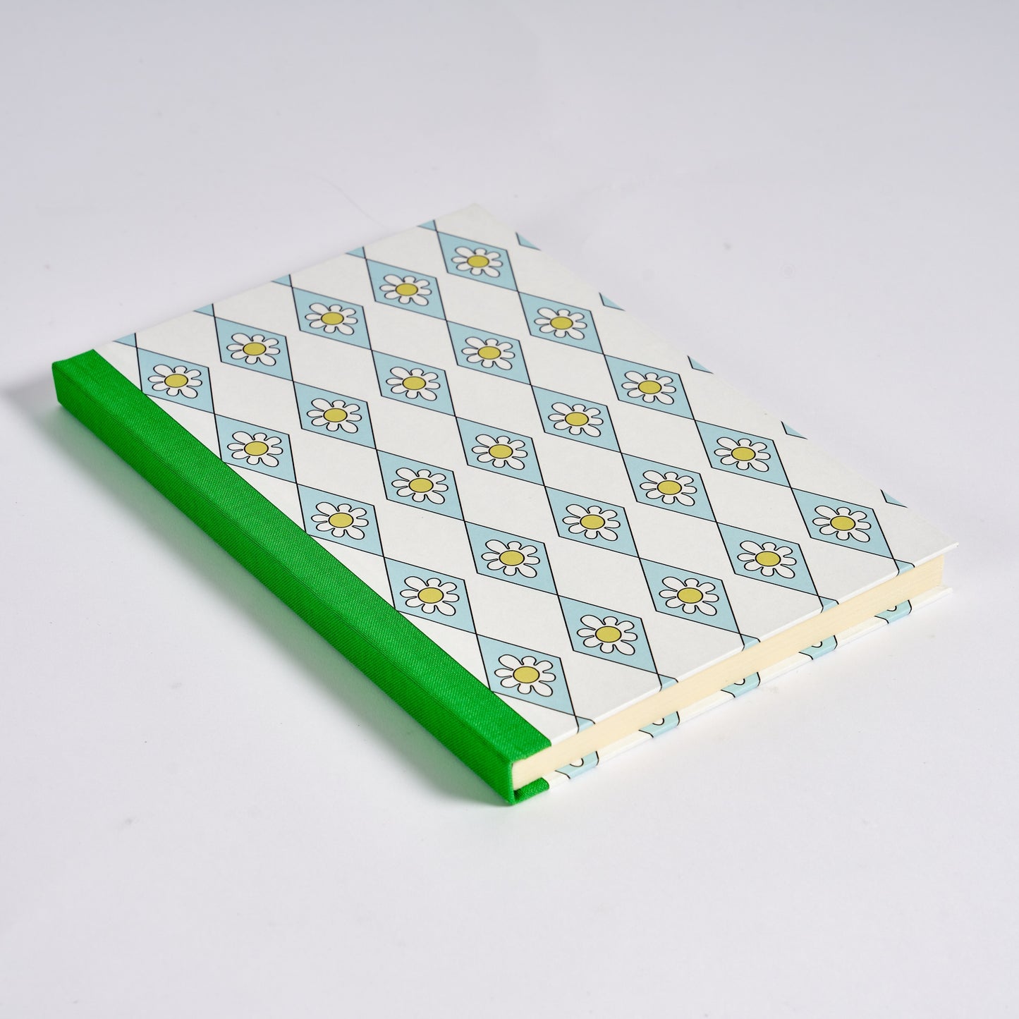 A5 Hardcover Notebook Blue Diamond Daisy - Green Grass