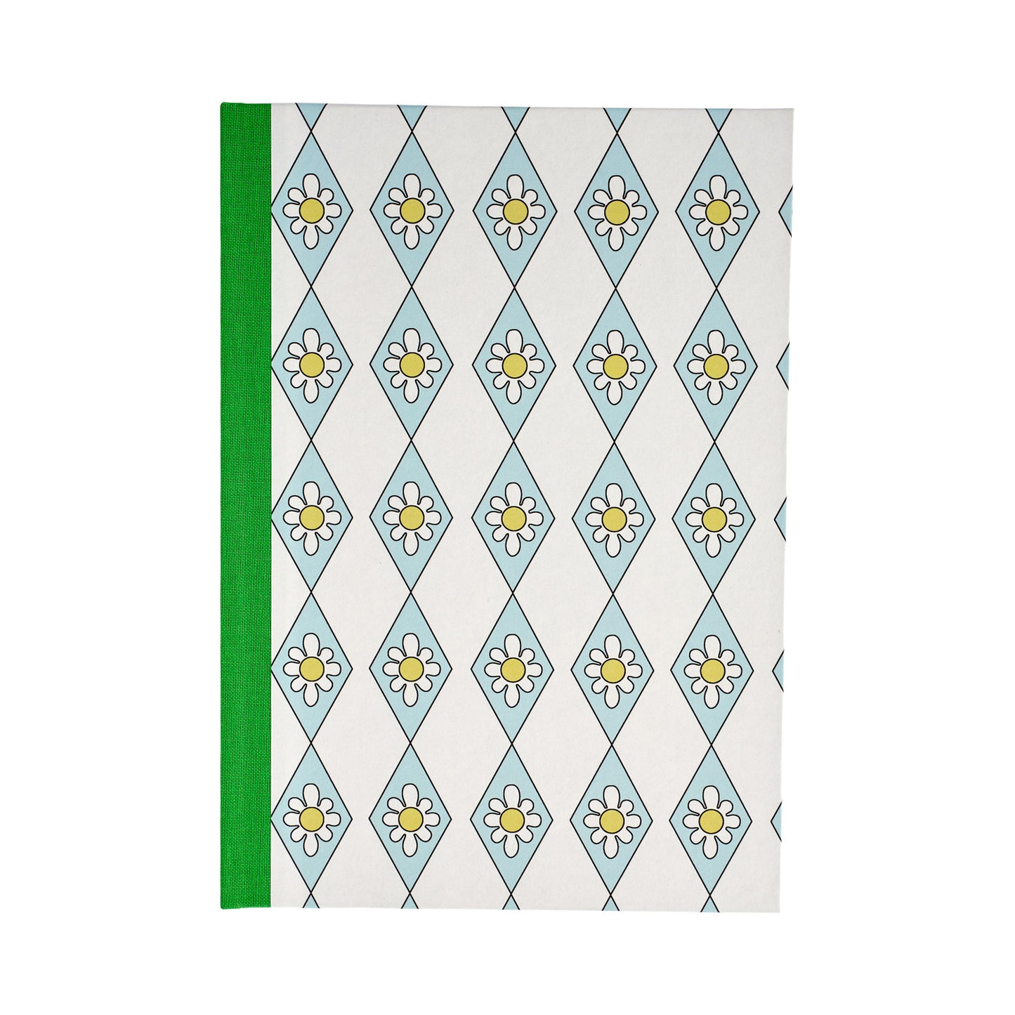 A5 Hardcover Notebook Blue Diamond Daisy - Green Grass