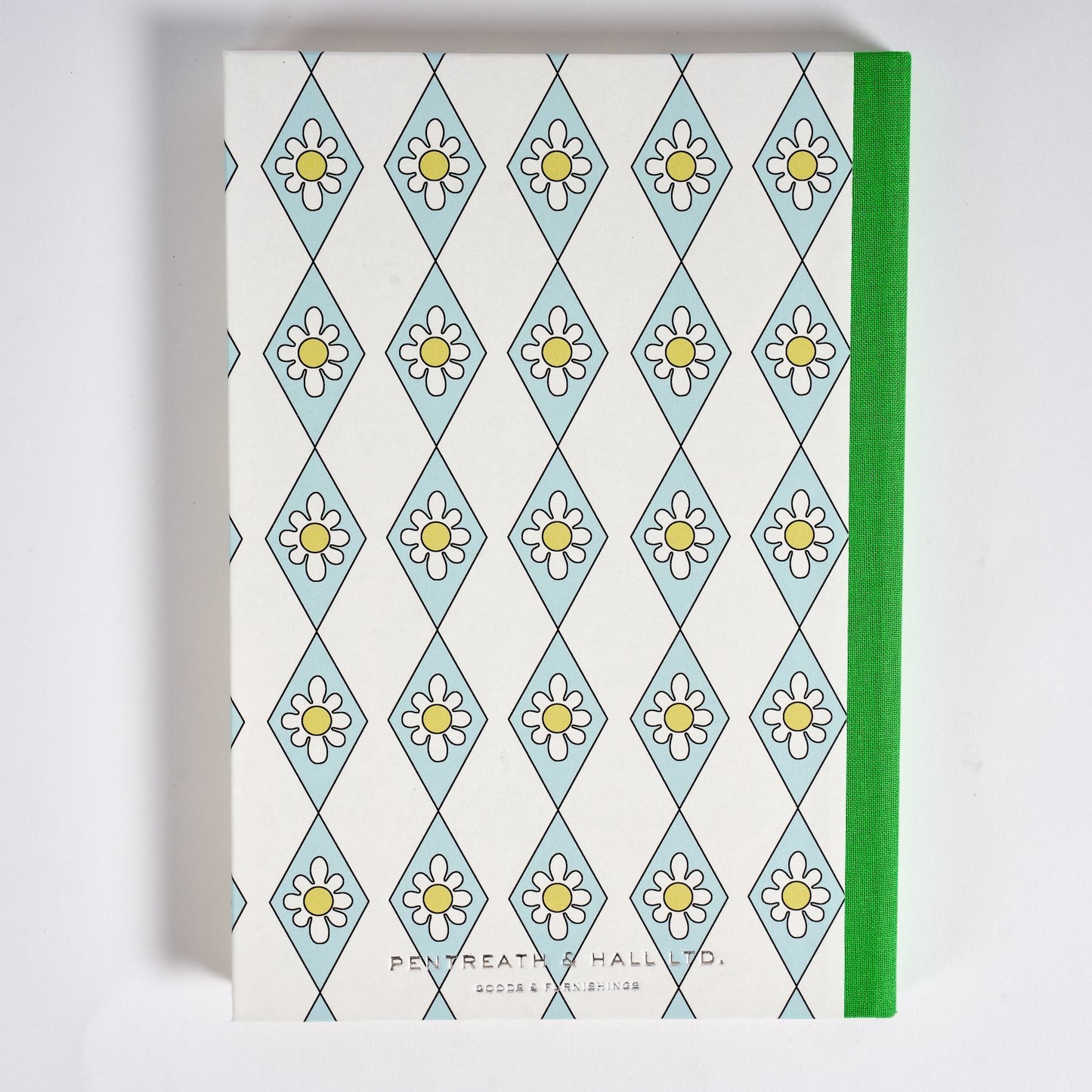 A5 Hardcover Notebook Blue Diamond Daisy - Green Grass