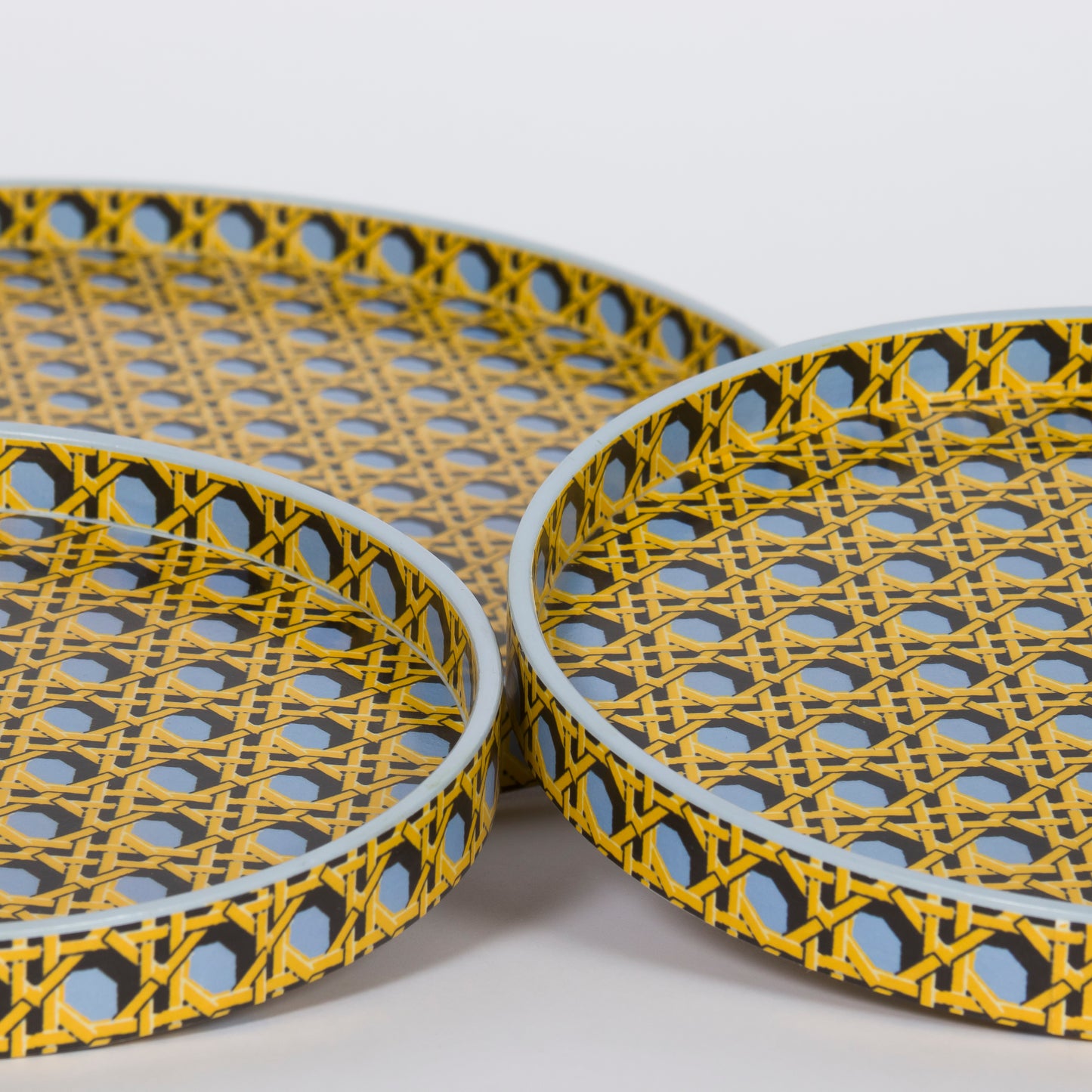 Small Regency Caning Tray - Wedgwood Blue