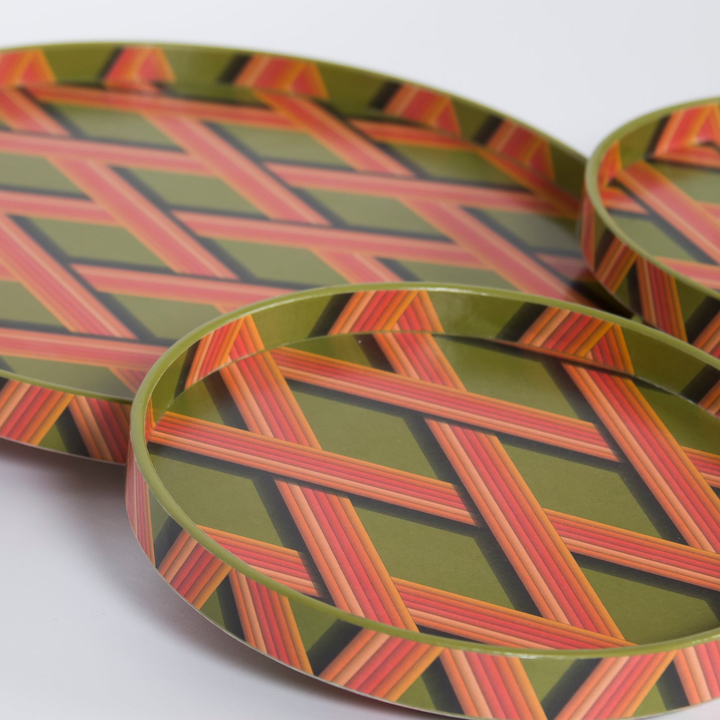 Medium Trellis Work Tray - Bright Olive