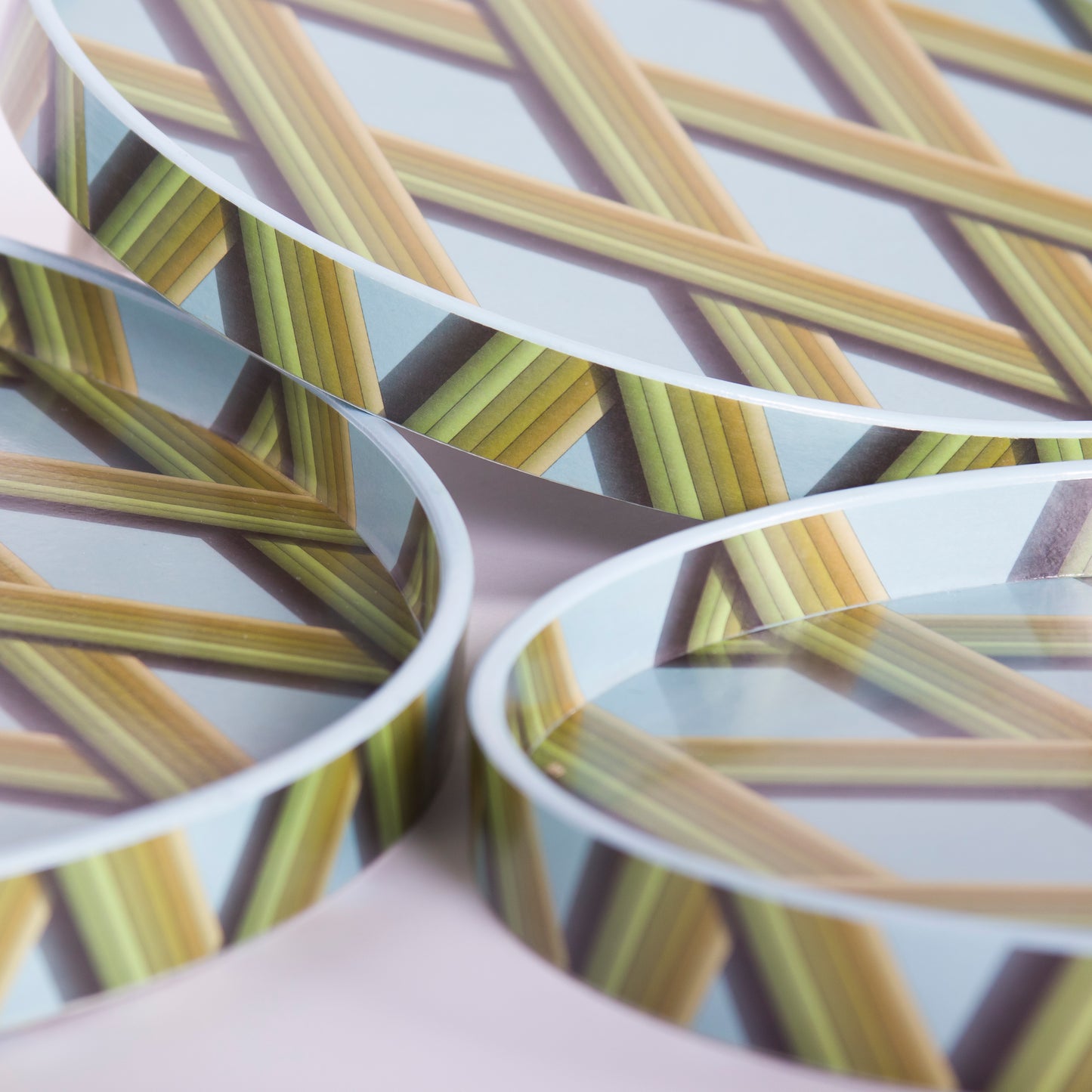 Large Trellis Work Tray - Sky Blue