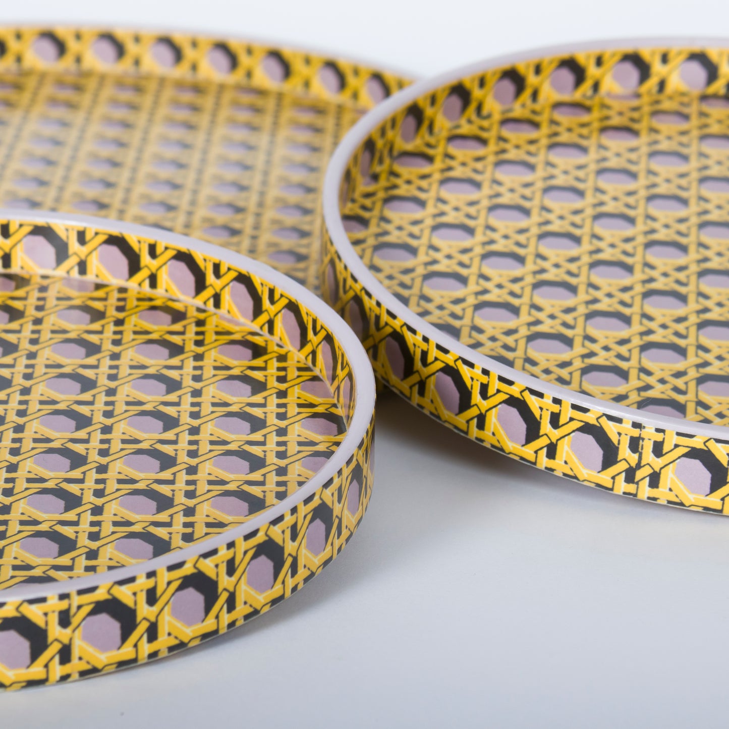 Medium Regency Caning Tray - Wedgwood Lilac