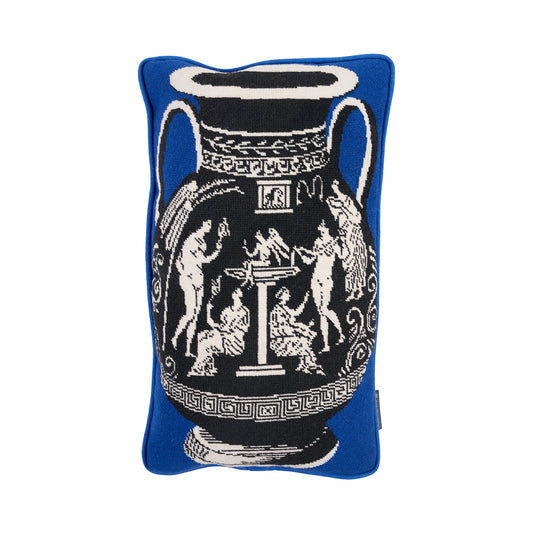 Classical Urn Cushion - Blue