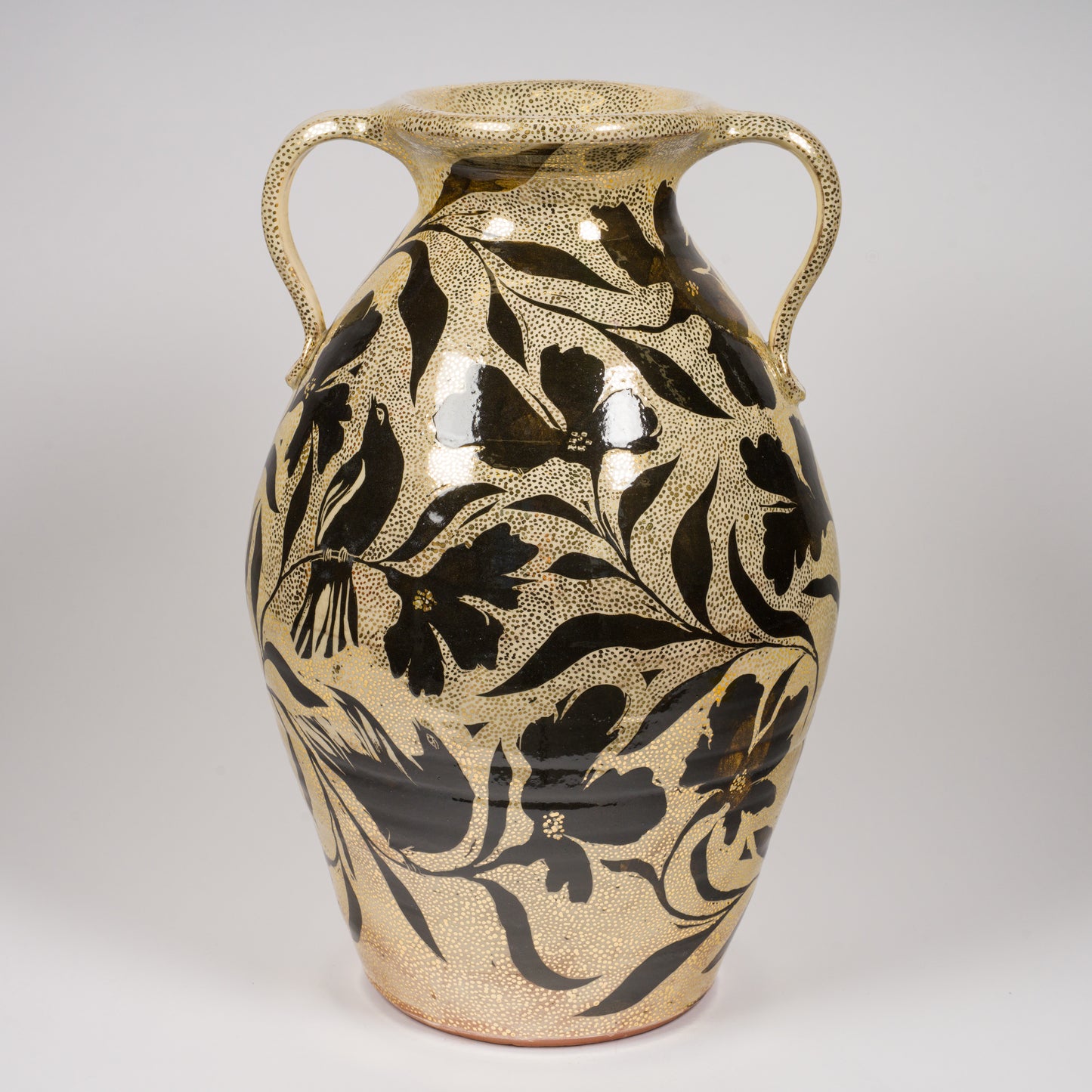 Gold Dot Floral Amphora